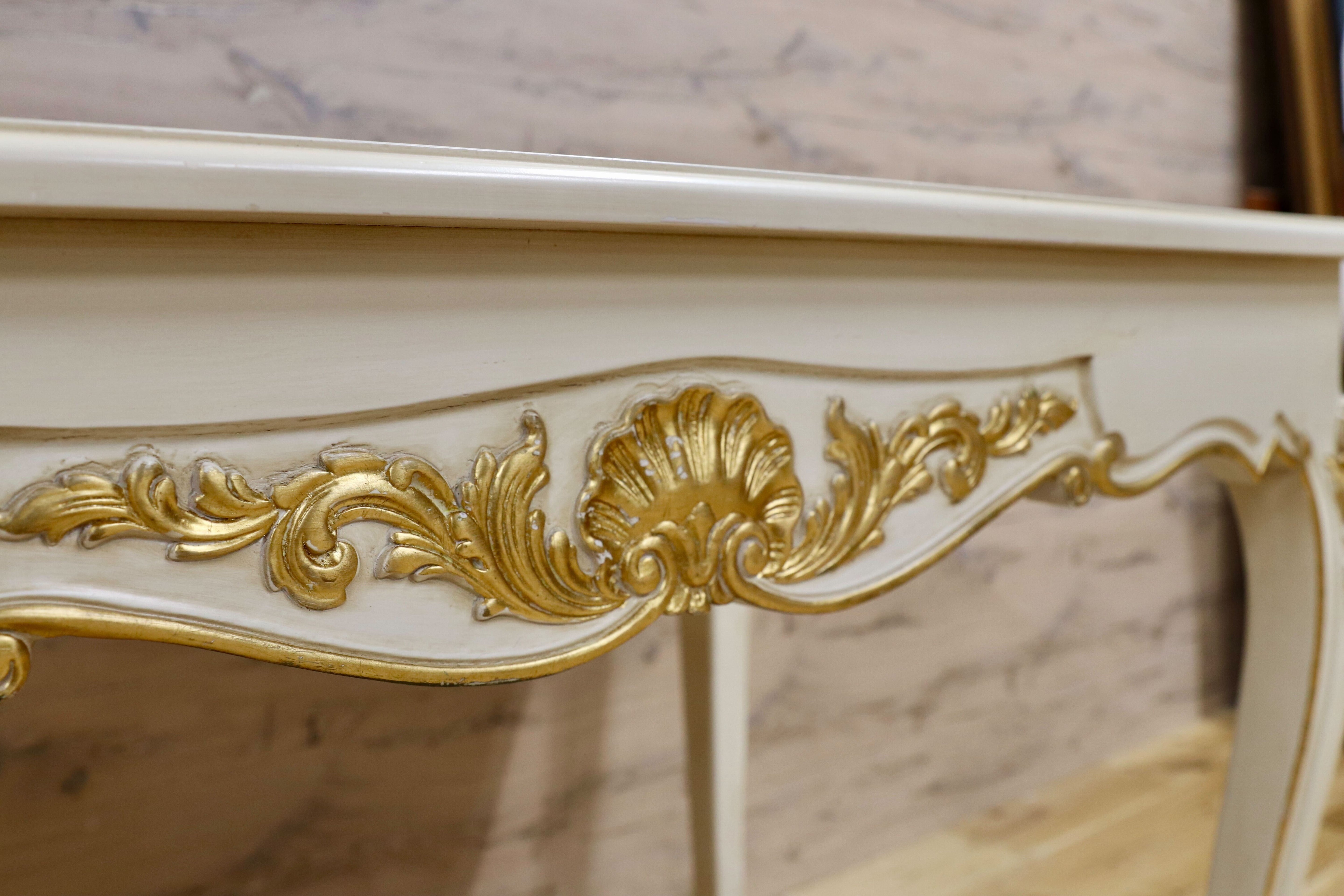 GMIK102A○イタリア クラシック シャビーシック エレガント ロココ調 コンソールテーブル デスク 机 店舗什器 アンティーク調