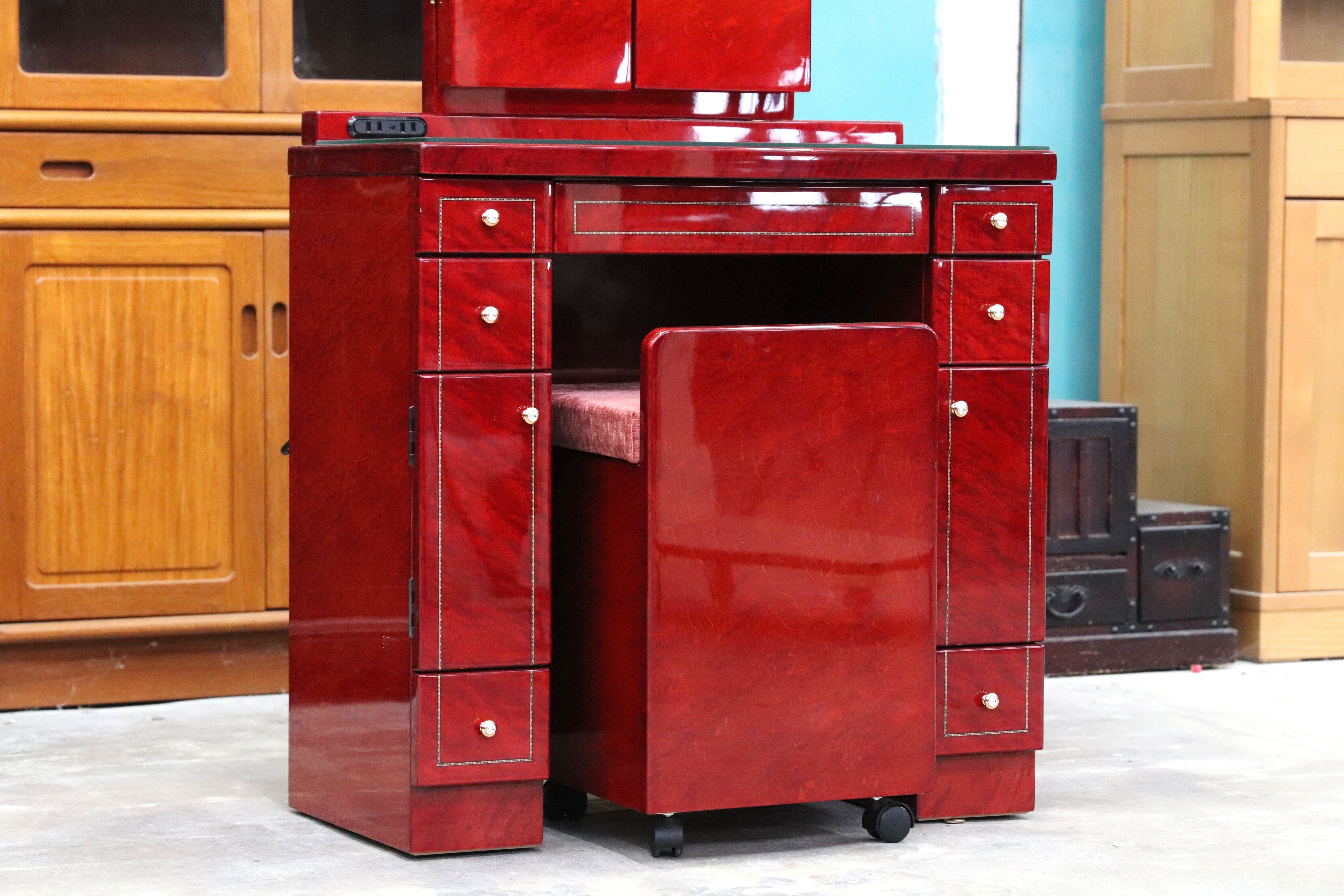 GMIK549○ドレッサー 三面鏡 化粧台 クラシック エレガント 高級家具 美品 検）松田三郎商店 北谷家具