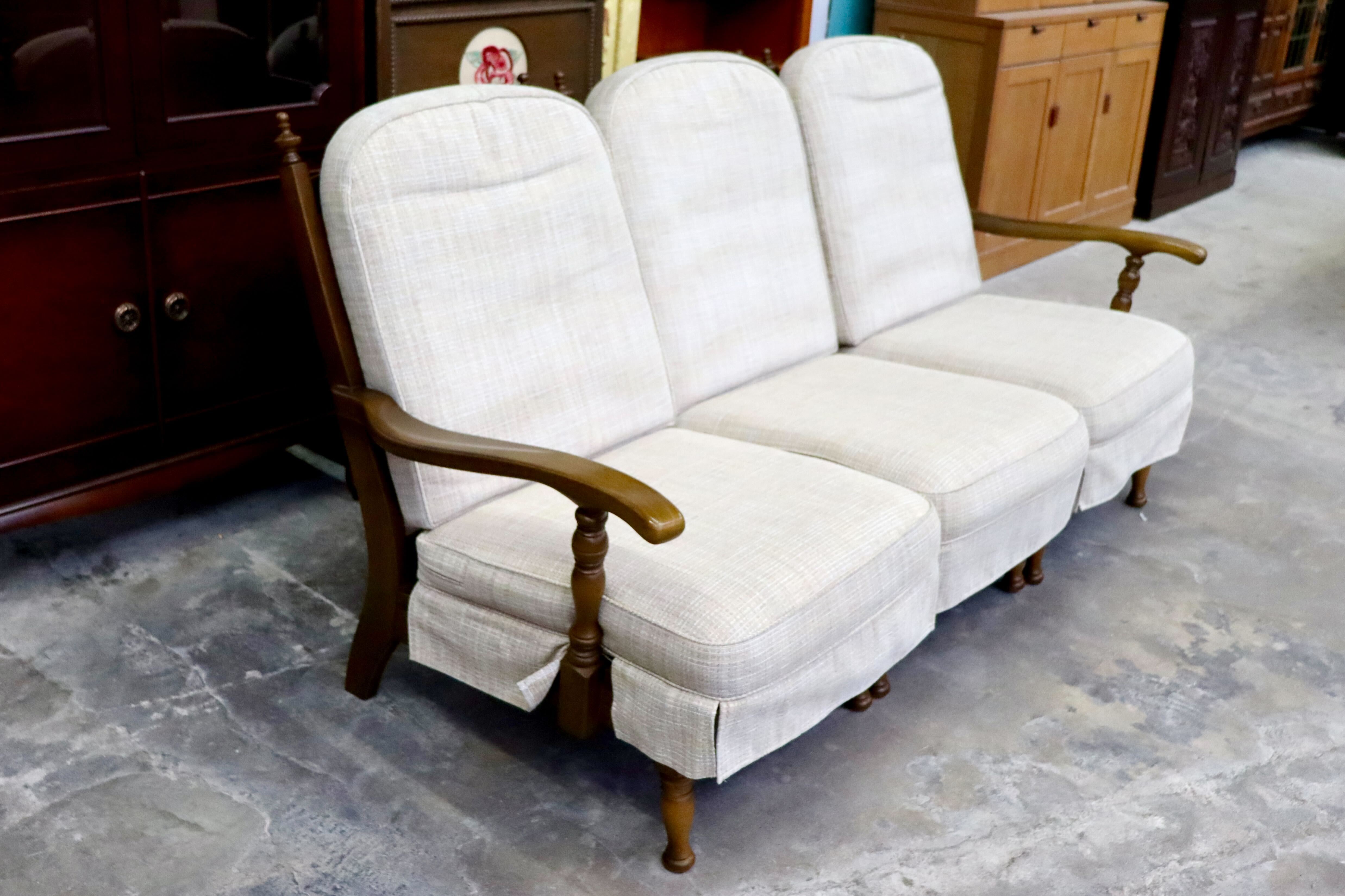 GMIH316○飛騨産業 / HIDA キツツキ 穂高 3人掛けソファ トリプルソファ ファブリック カントリー ヴィンテージ