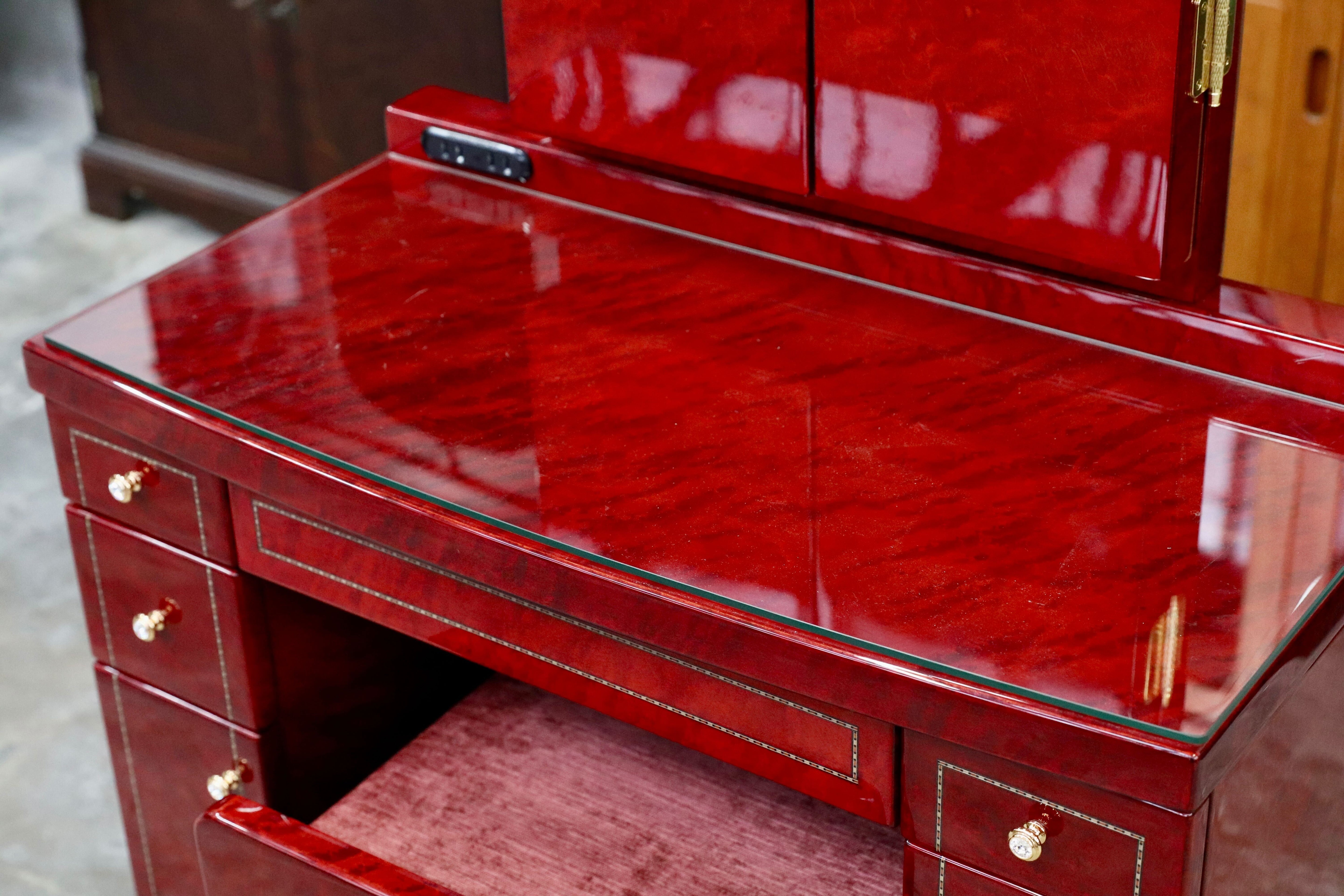 GMIK549○ドレッサー 三面鏡 化粧台 クラシック エレガント 高級家具 美品 検）松田三郎商店 北谷家具