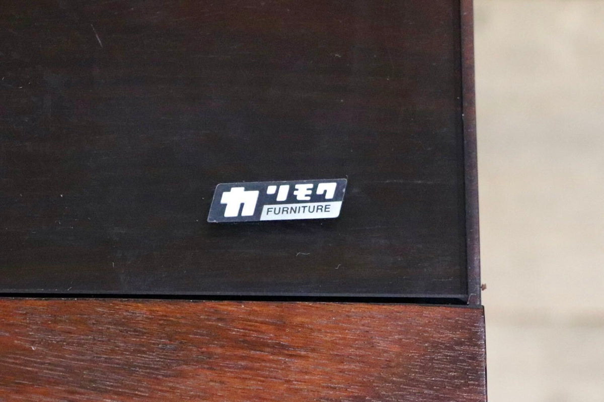 GMJH379B〇karimoku / カリモク オールドカリモク ローズウッド ガラストップ センターテーブル ローテーブル 希少