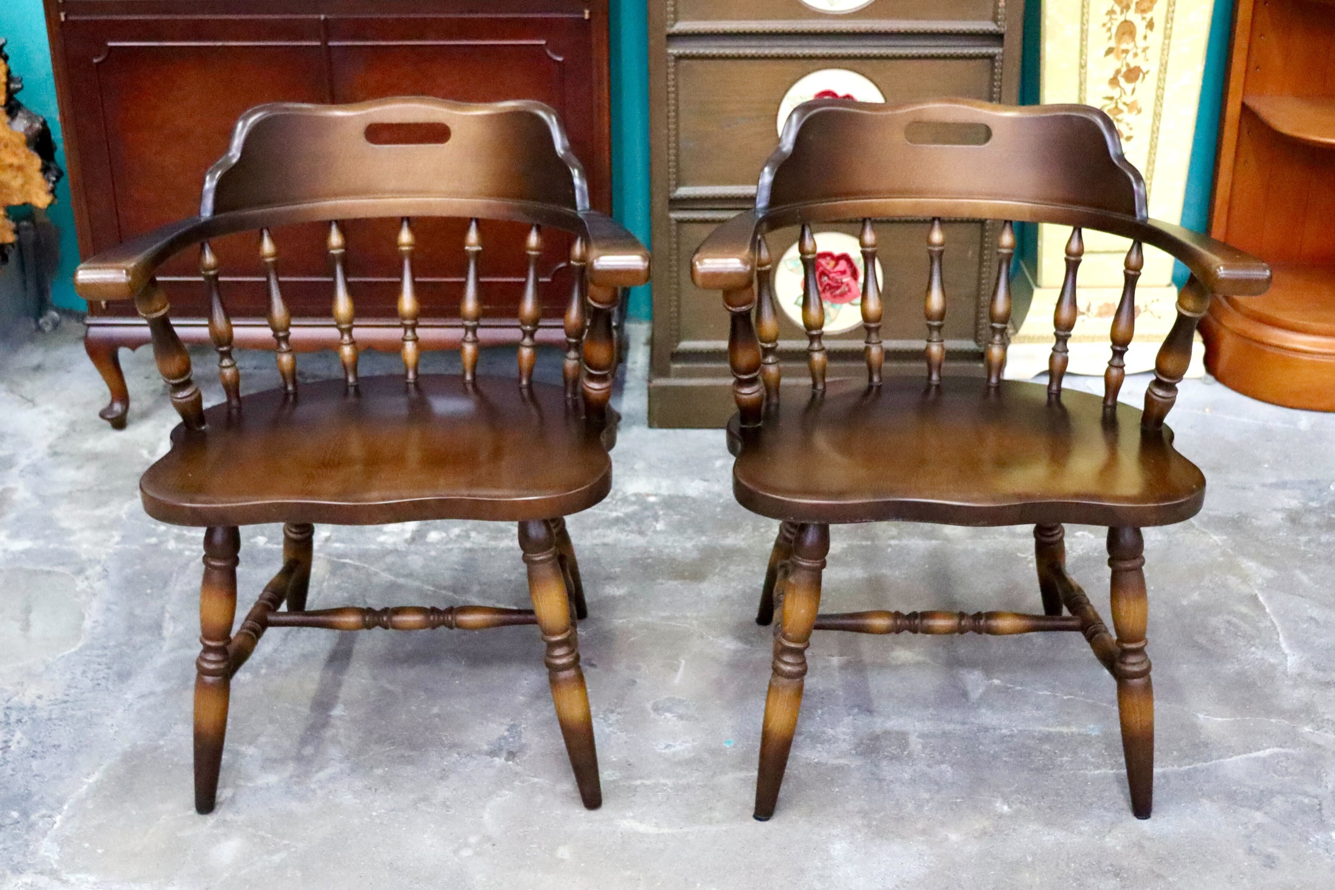 GMIH317B○飛騨産業 / HIDA キツツキ ウィンザーチェア ダイニングチェア 椅子 2脚セット カントリー レトロ 無垢 国産家具