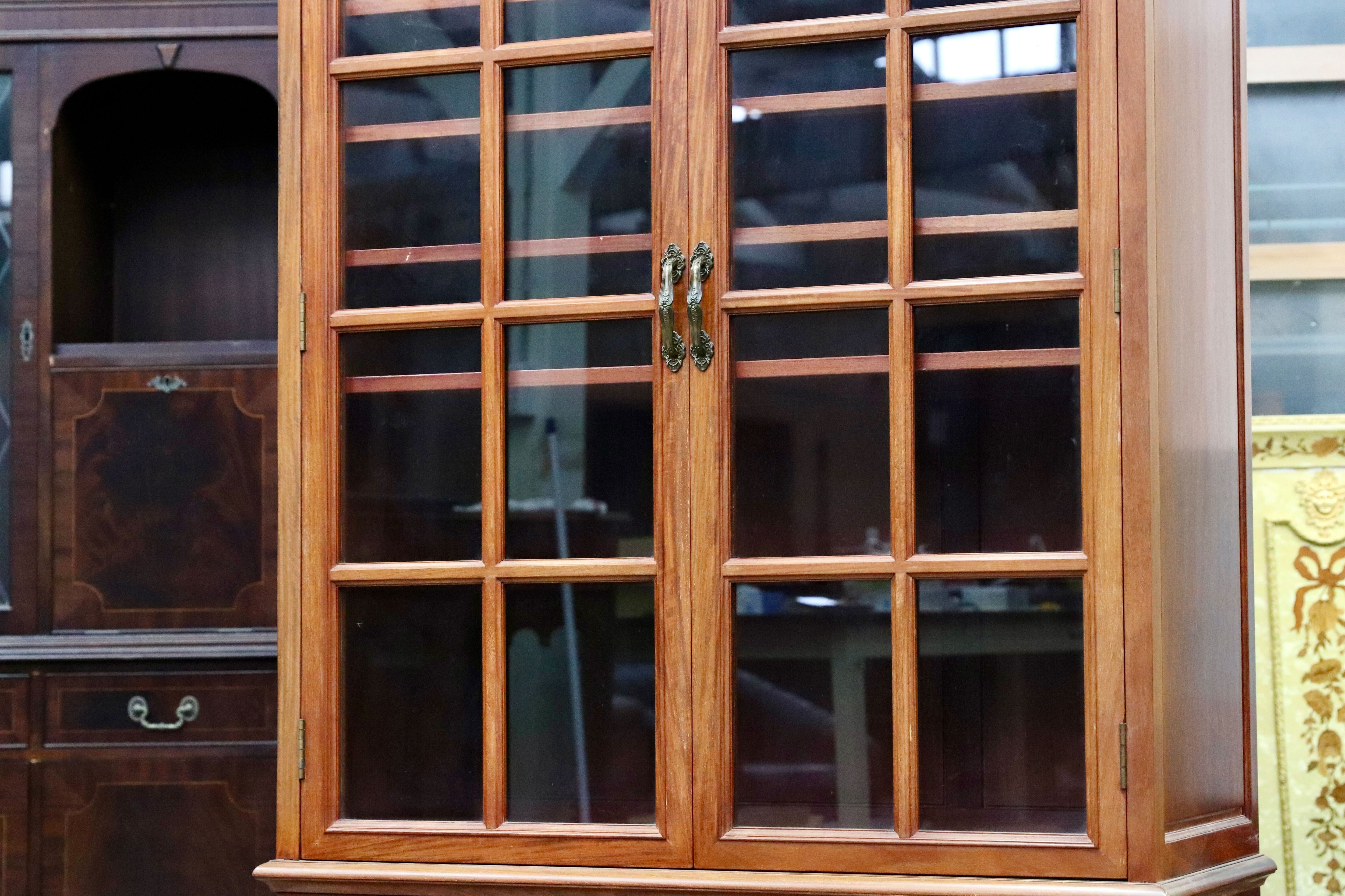 GMIS287○中国美術 唐木家具 高級家具 本棚 書棚 飾り棚 キャビネット ブックキャビネット 書斎 棚 民藝 アンティーク