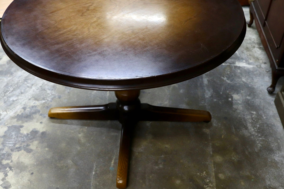 GMJH298○飛騨産業 / HIDA キツツキマーク ヴィンテージ ラウンドダイニングテーブル 円卓 クラシック 国産家具