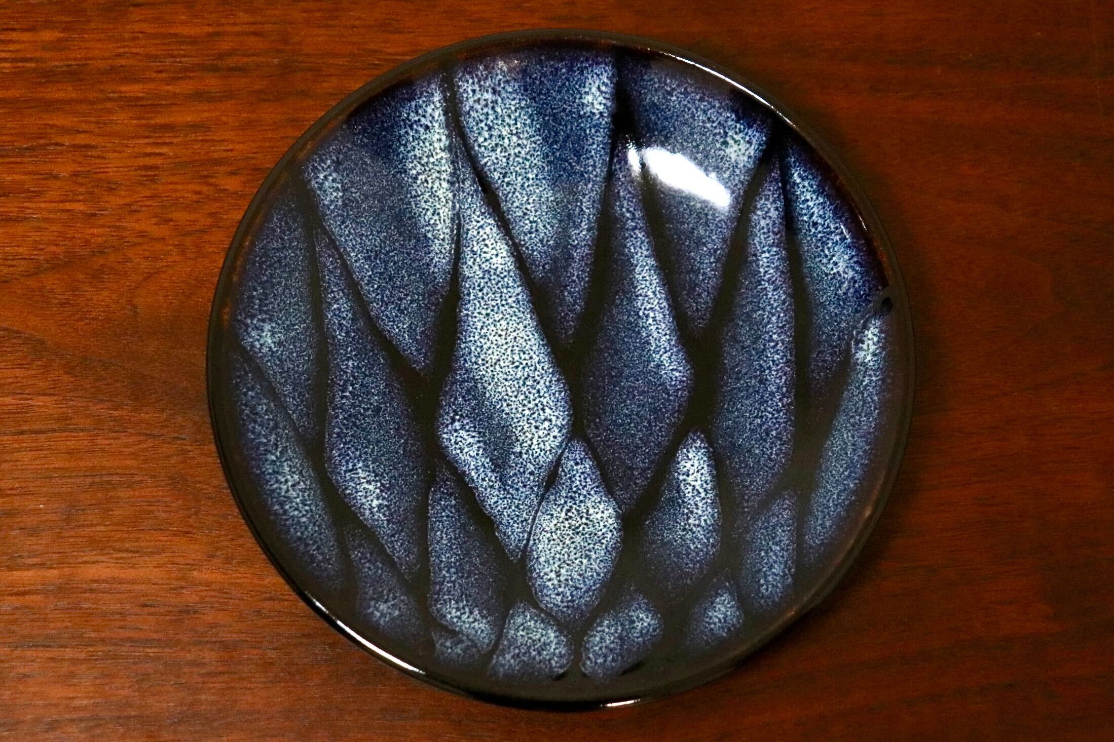 GMIO329A○陶勝窯 丹波焼 網目皿5寸 市野勝 市野勝磯 陶器 工芸品 丹波篠山 未使用