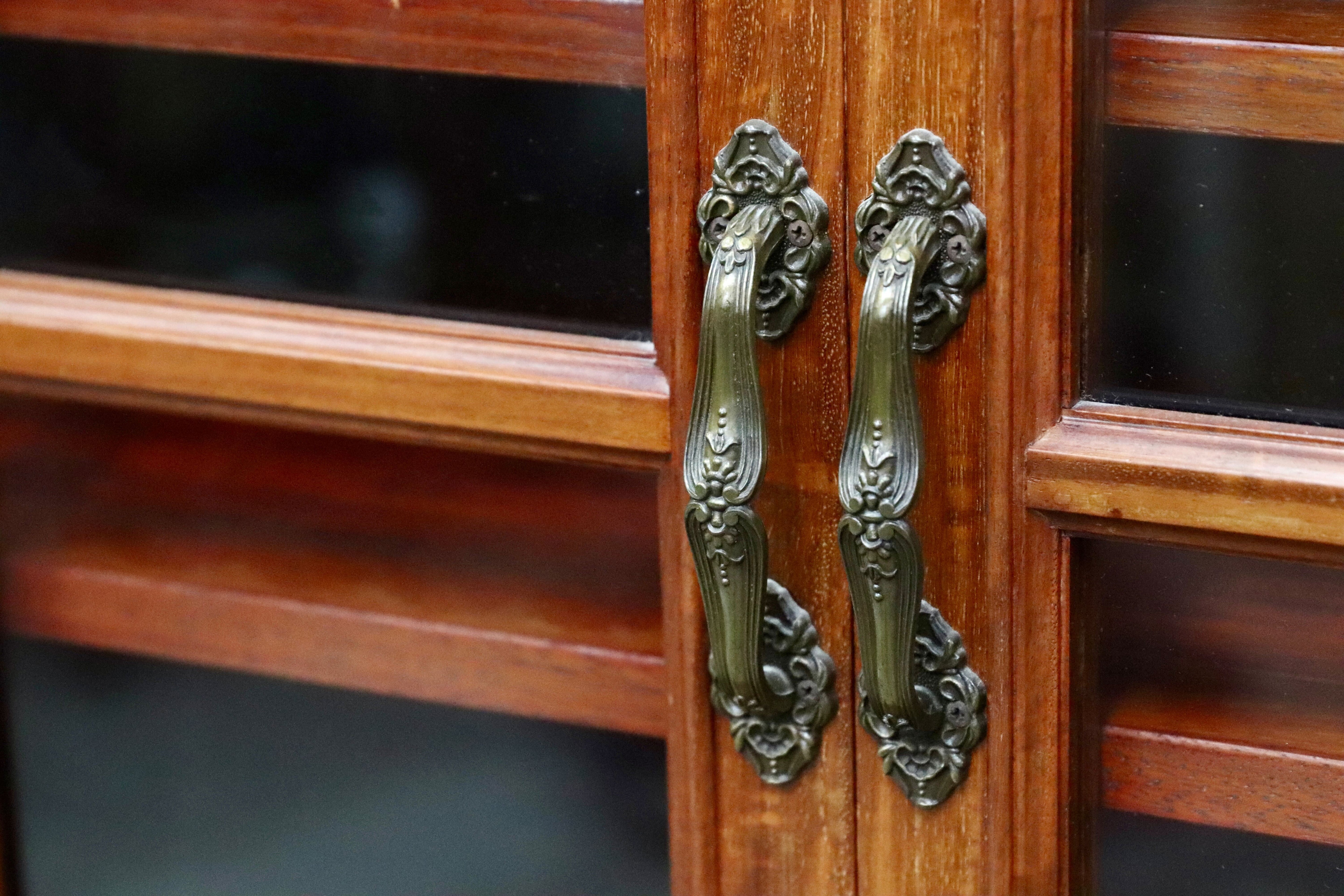 GMIS287○中国美術 唐木家具 高級家具 本棚 書棚 飾り棚 キャビネット ブックキャビネット 書斎 棚 民藝 アンティーク