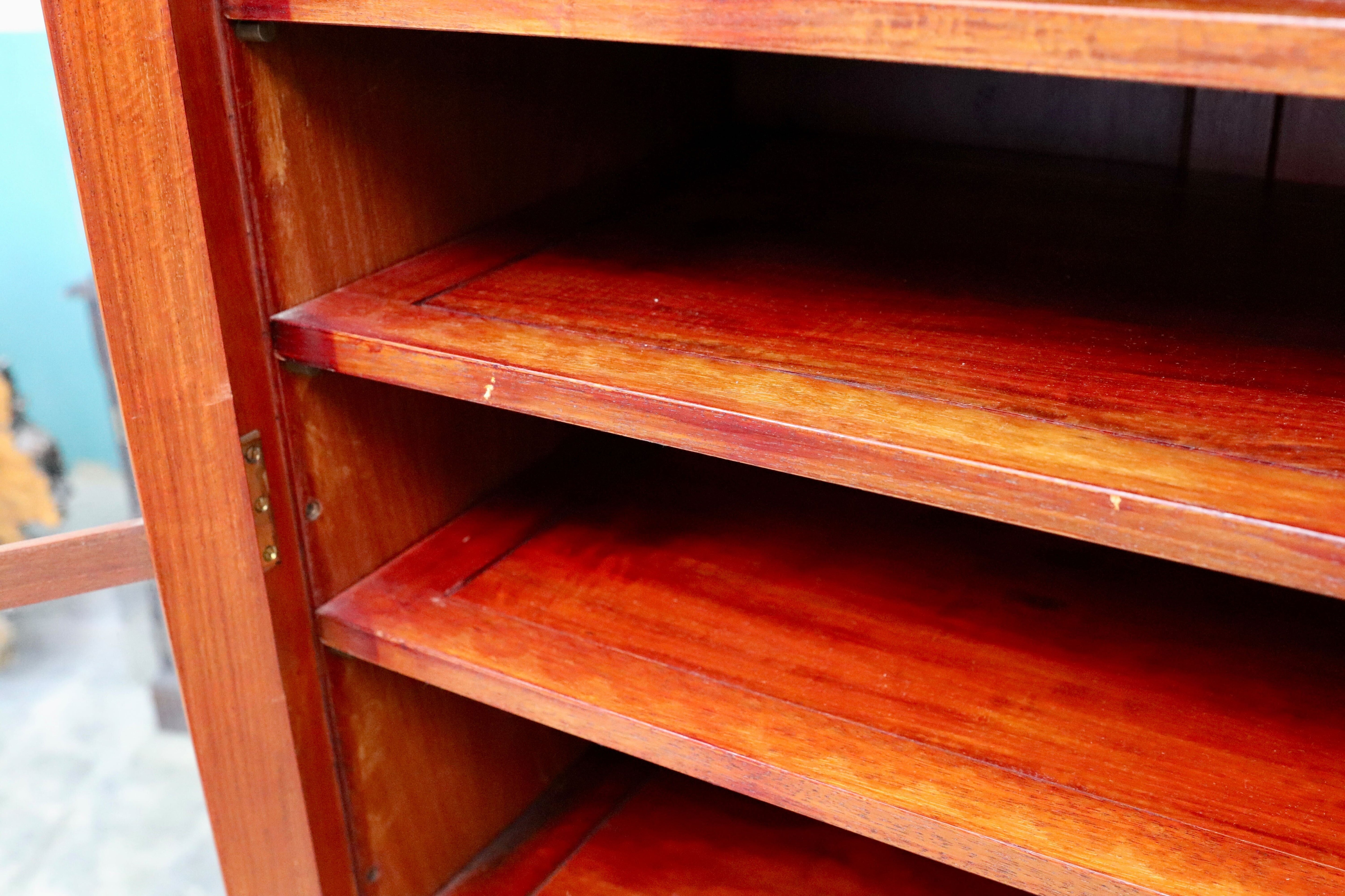 GMIS287○中国美術 唐木家具 高級家具 本棚 書棚 飾り棚 キャビネット ブックキャビネット 書斎 棚 民藝 アンティーク