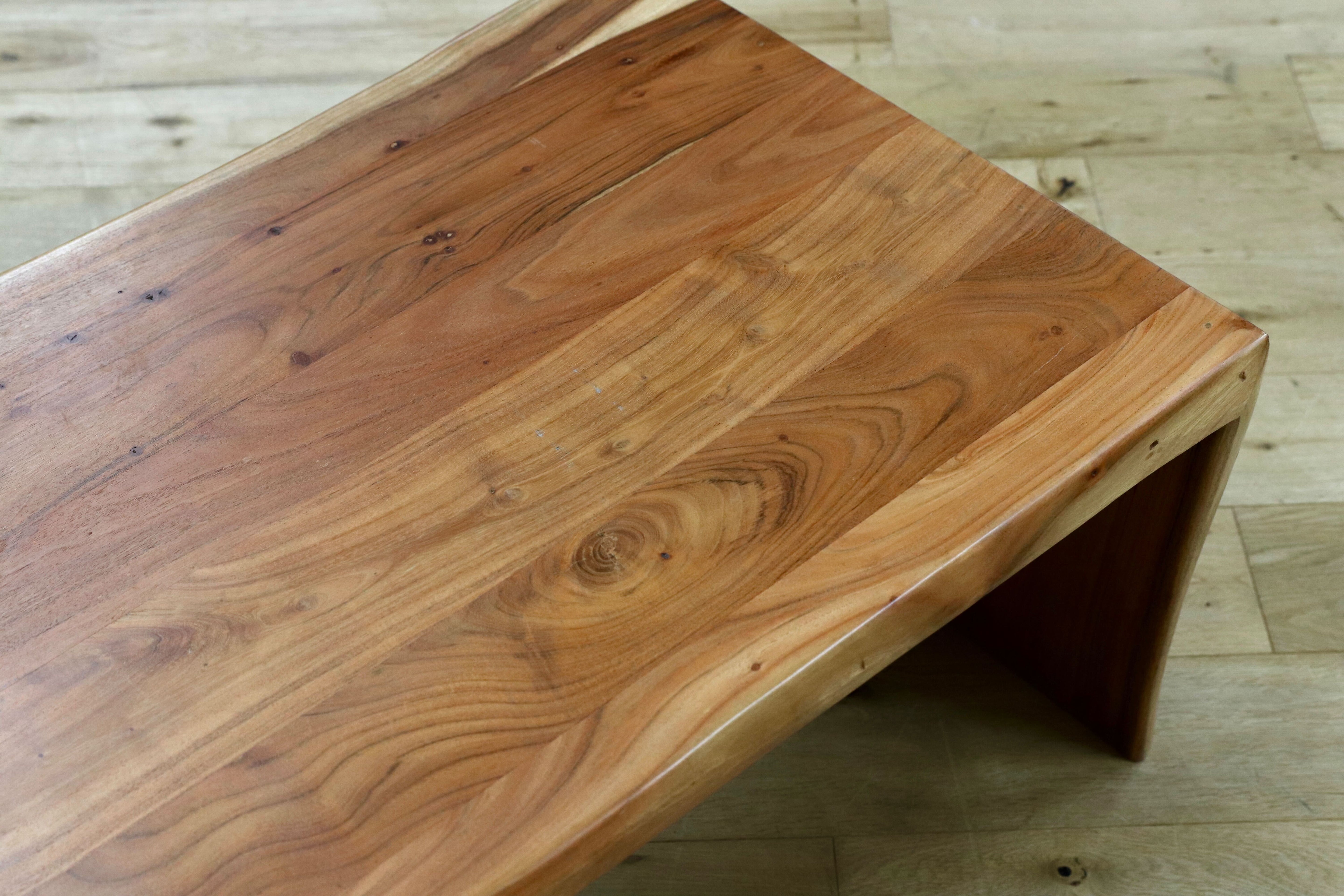 GMIK107○アカシア材 センターテーブル リビングテーブル コーヒーテーブル 木製 無垢 カントリー