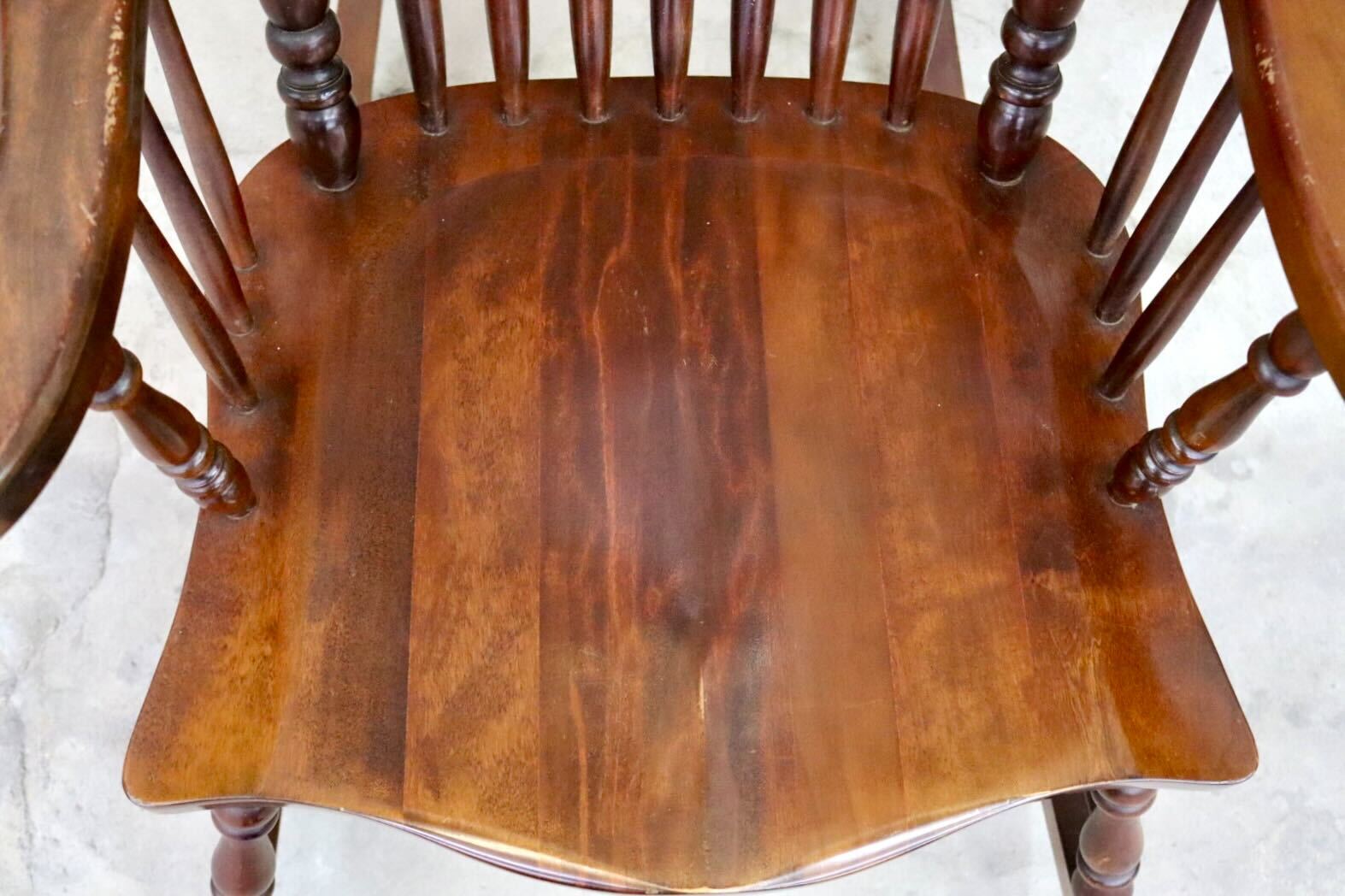 GMIH407○九州民芸家具 ロッキングチェア 揺り椅子 アームチェア 木製 ミズメザクラ 古民家 レトロ カントリー ヴィンテージ