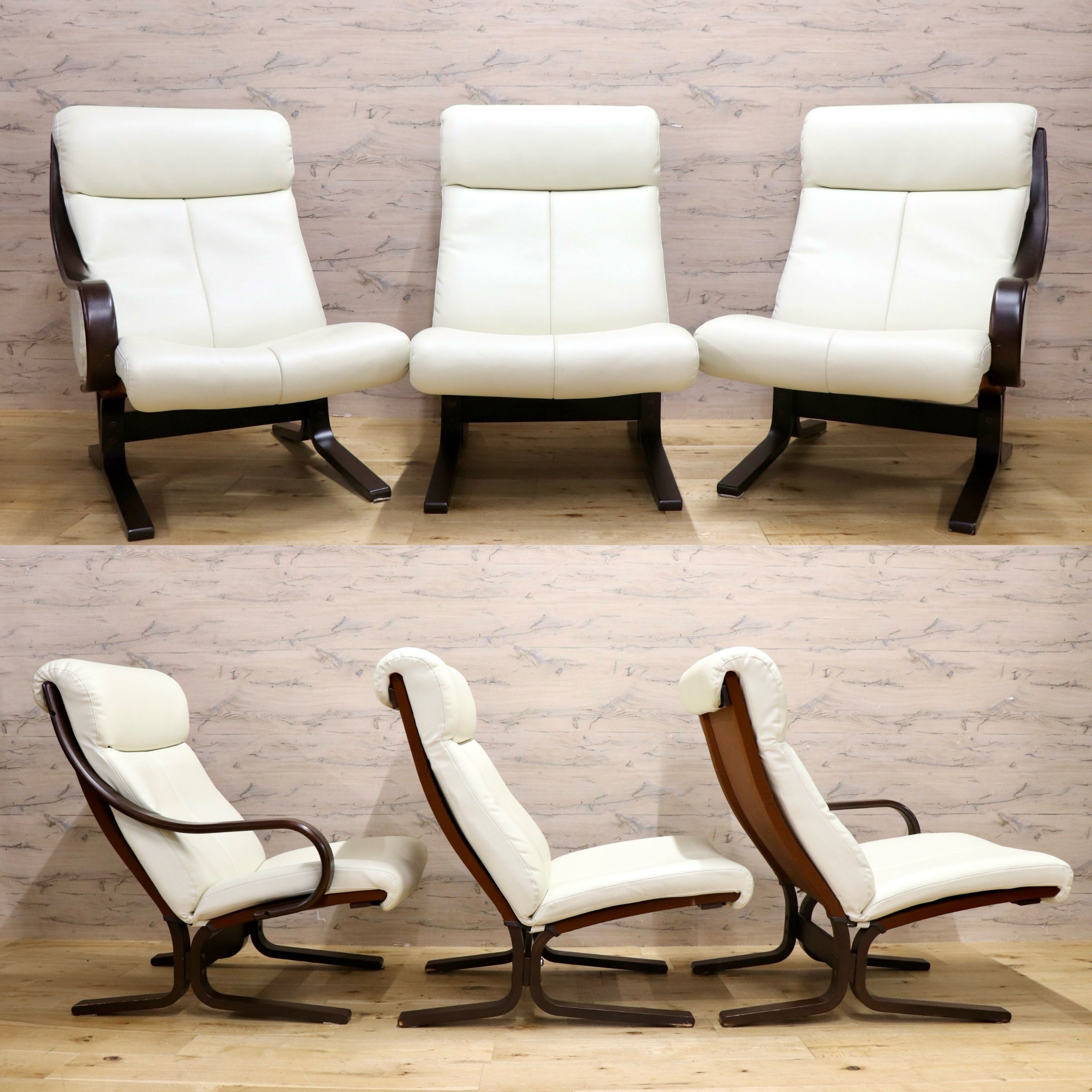 GMJK328B○冨士ファニチア / FUJI FURNITURE Agio アージオ セパレート 3人掛けソファ トリプルソファ ホワイト PUレザー 国産家具