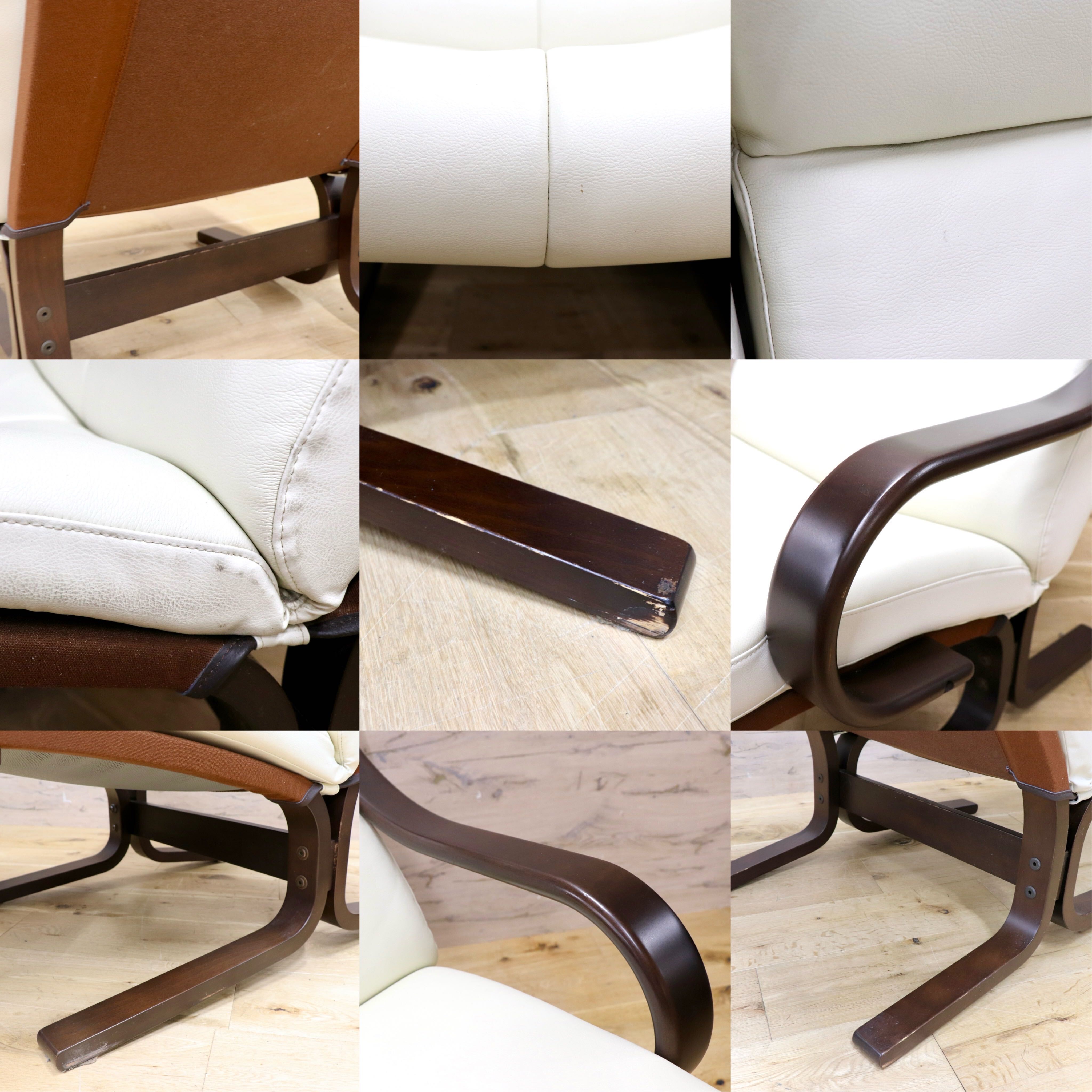 GMJK328B○冨士ファニチア / FUJI FURNITURE Agio アージオ セパレート 3人掛けソファ トリプルソファ ホワイト PUレザー 国産家具