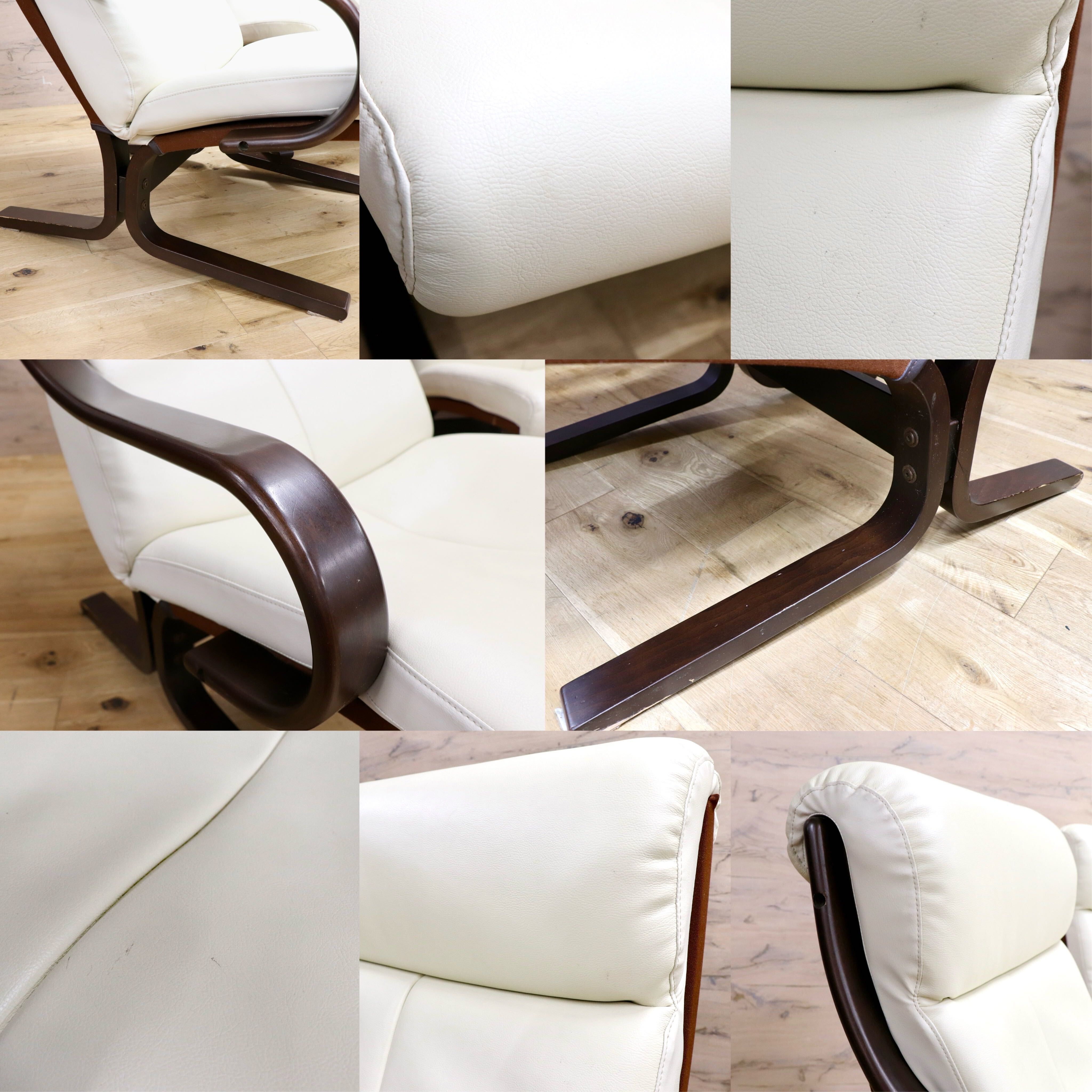 GMJK328B○冨士ファニチア / FUJI FURNITURE Agio アージオ セパレート 3人掛けソファ トリプルソファ ホワイト PUレザー 国産家具