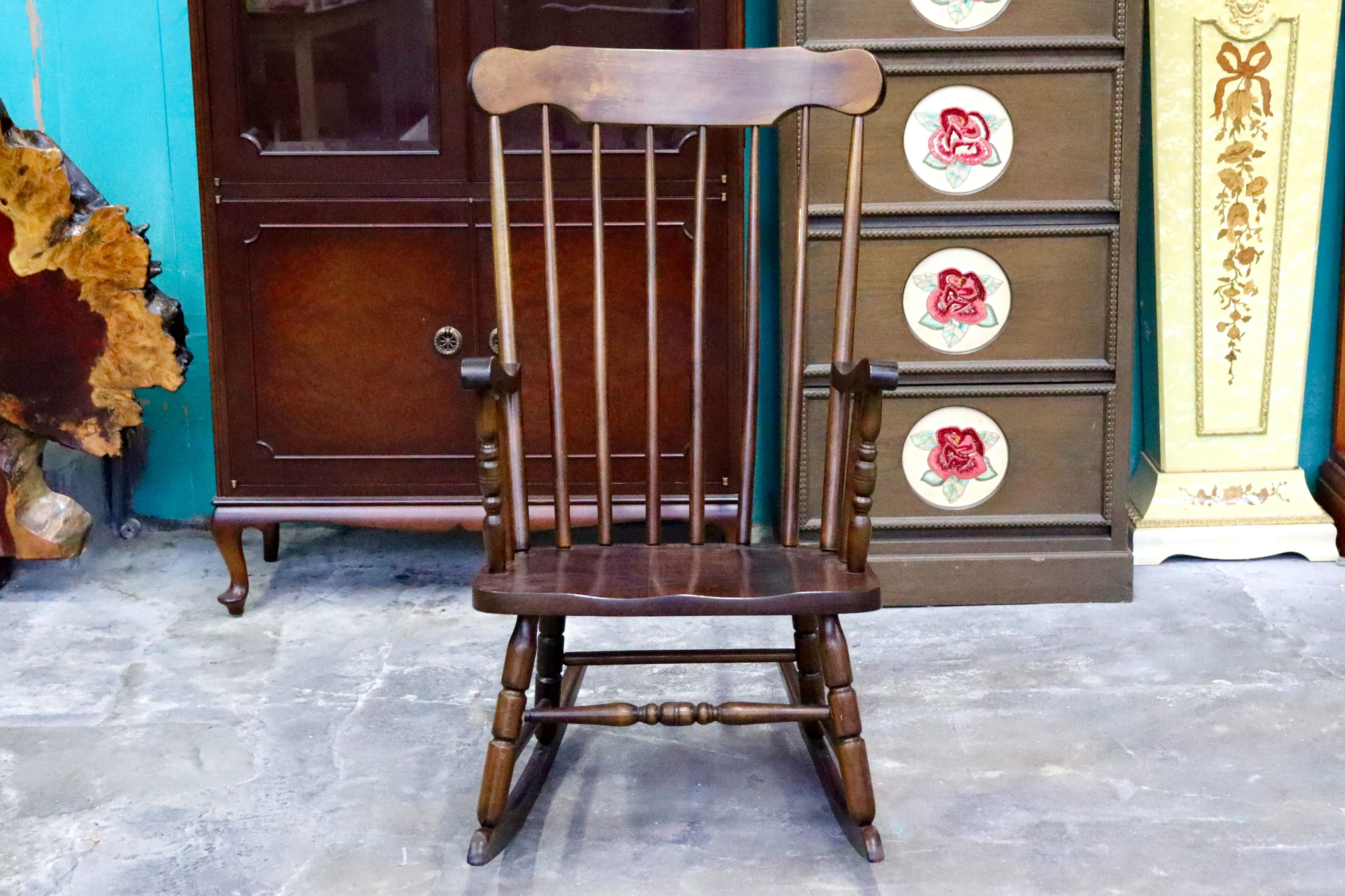 GMIS384○飛騨家具 ロッキングチェア アームチェア 揺り椅子 レトロ カントリー 古民家 ビンテージ アンティーク