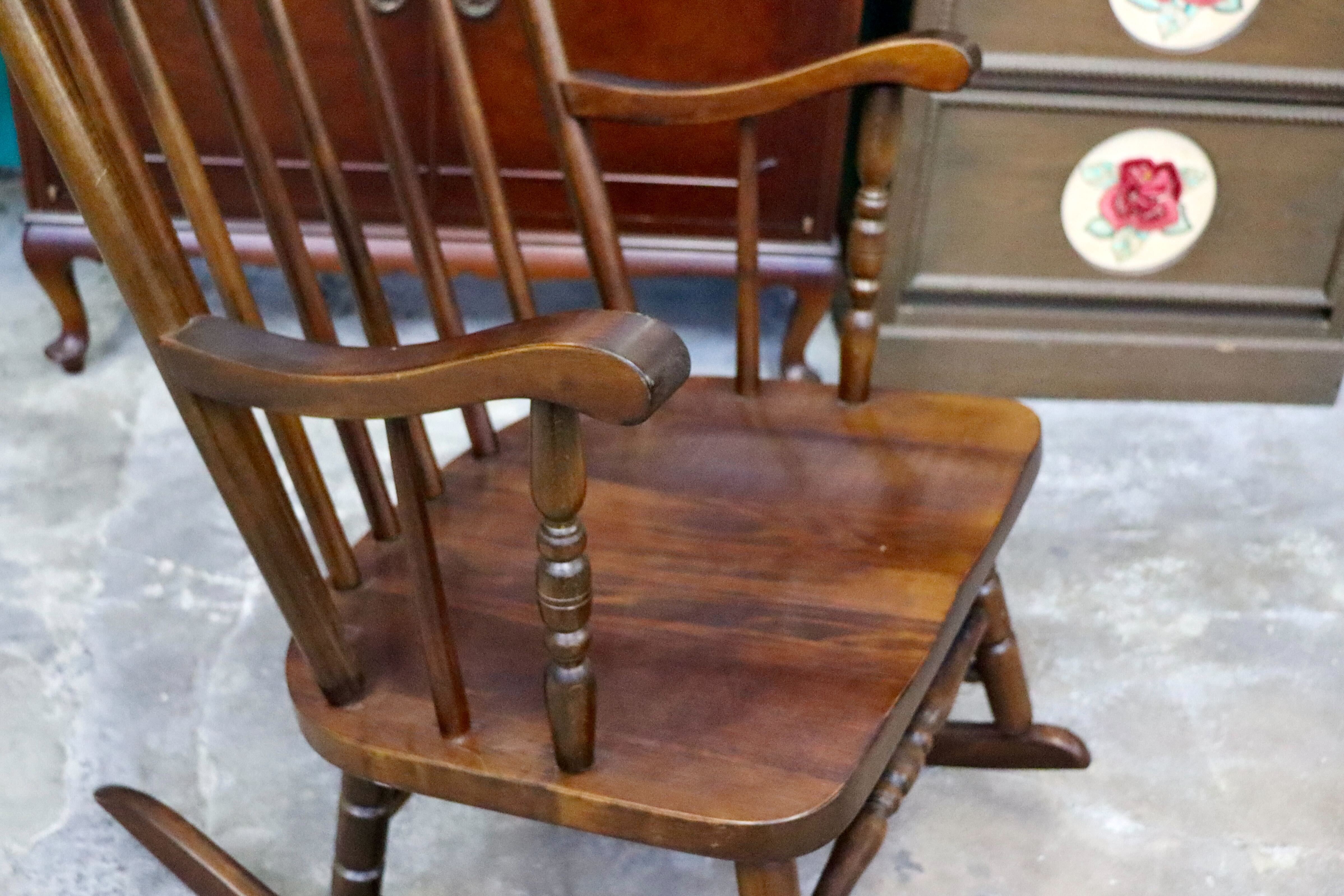 GMIS384○飛騨家具 ロッキングチェア アームチェア 揺り椅子 レトロ カントリー 古民家 ビンテージ アンティーク