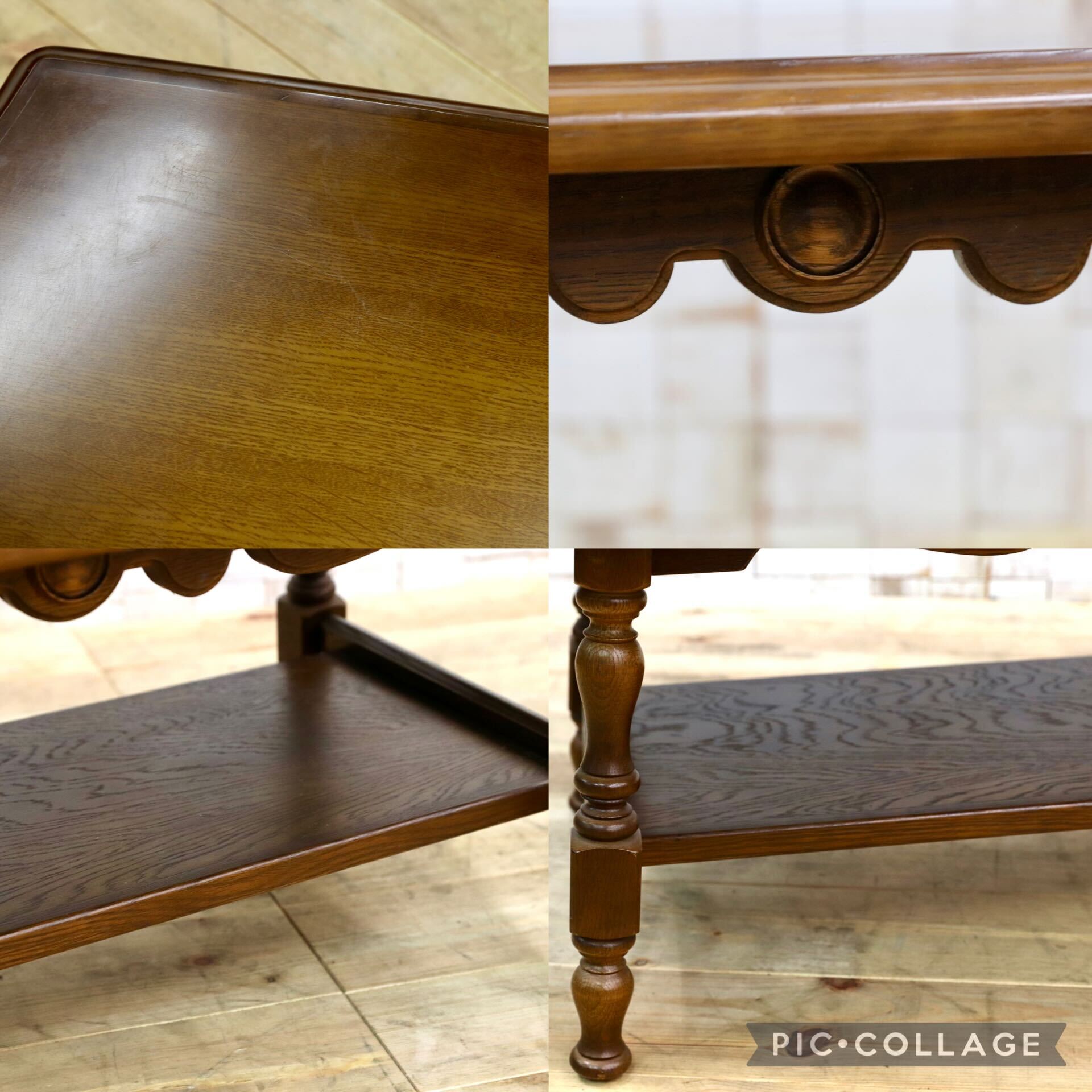 GMIK364○飛騨産業 / HIDA キツツキ 穂高 センターテーブル リビングテーブル レトロ 和モダン カントリー カフェ ローテーブル 応接机