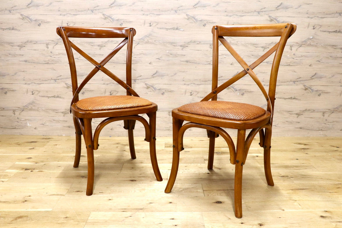 GMJS285◯CRASH GATE / クラッシュゲート Knot antiques X-BACK CHAIR III クロスバックチェア3 ダイニングチェア 関家具 ヴィンテージ