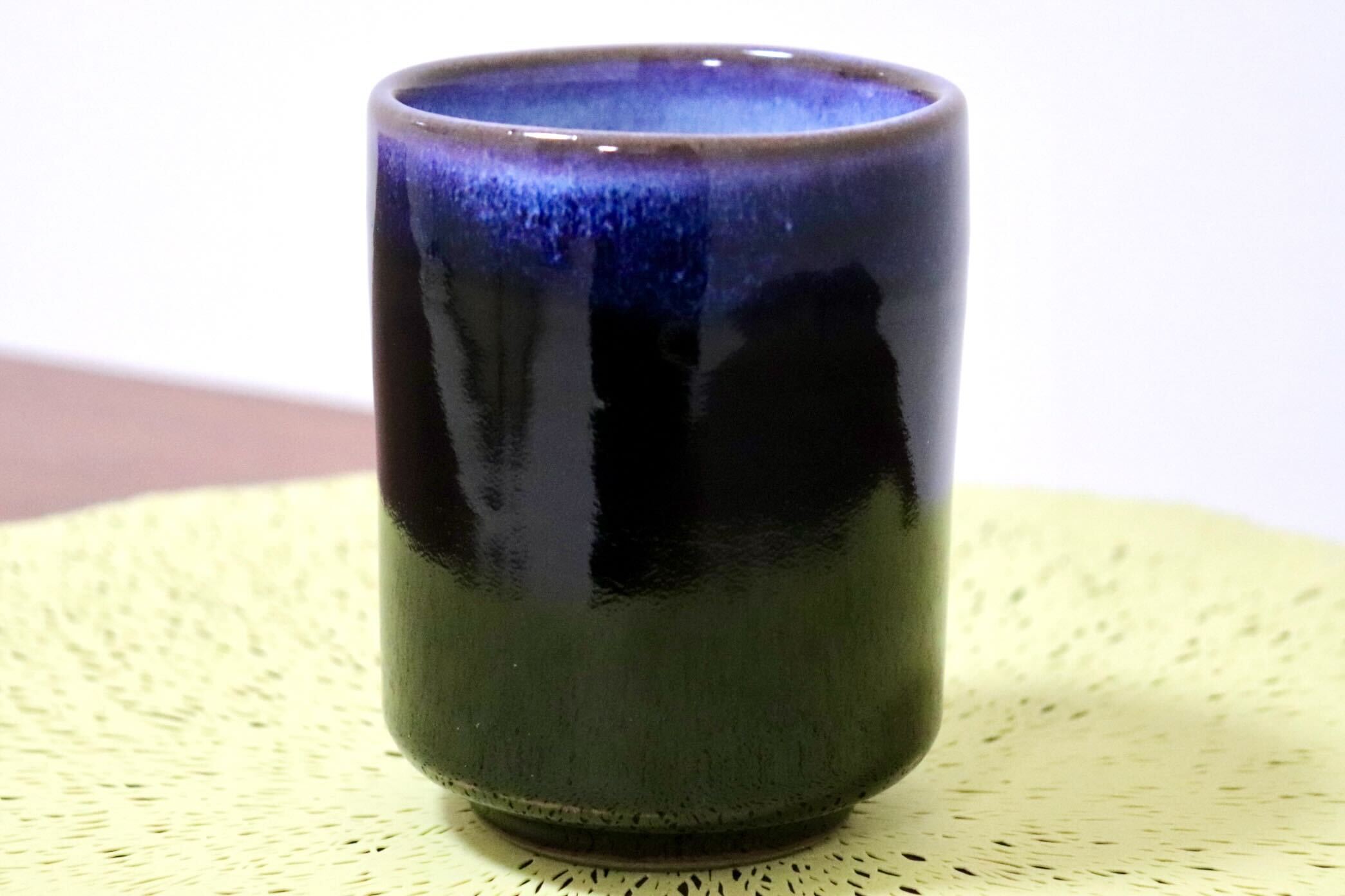 GMIO344A○陶勝窯 丹波焼 黒乳白大湯呑 市野勝 市野勝磯 陶器 工芸品 丹波篠山 未使用