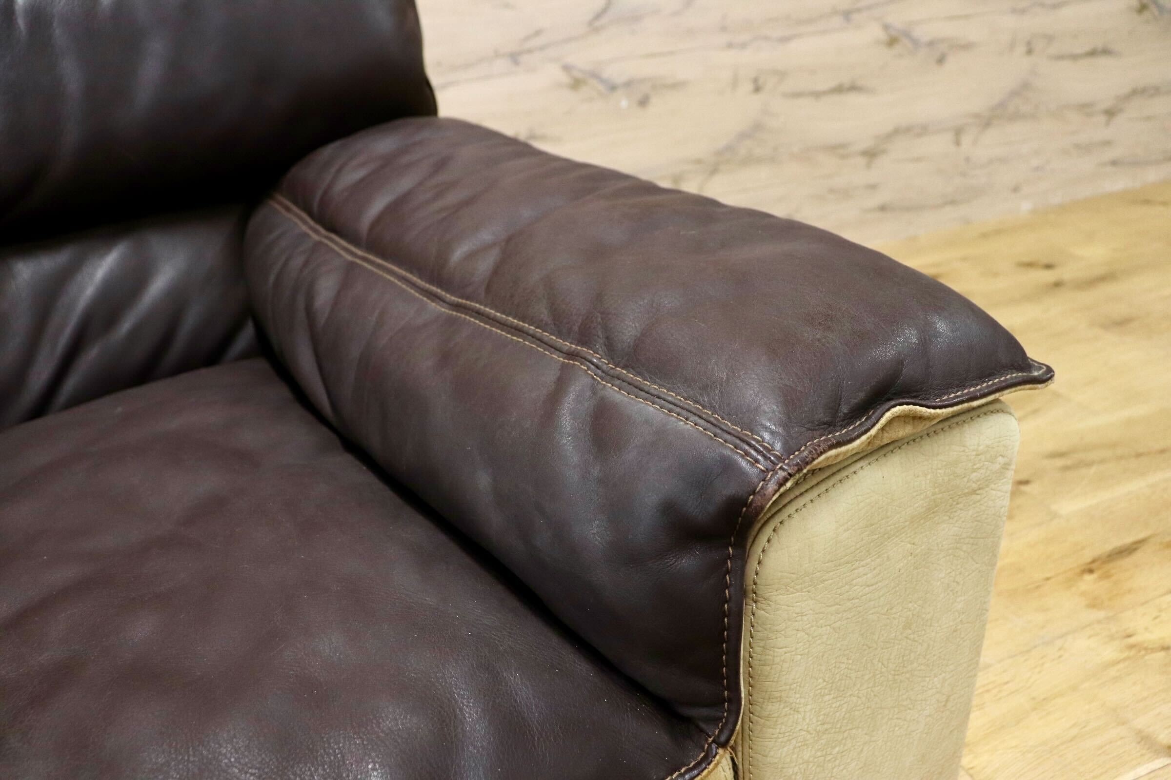 GMIK864F○rossi di albizzate / ロッシディアルビザーテ 1人掛けソファ 左アーム 本革 ヴィンテージ イタリア 最高峰 約140万