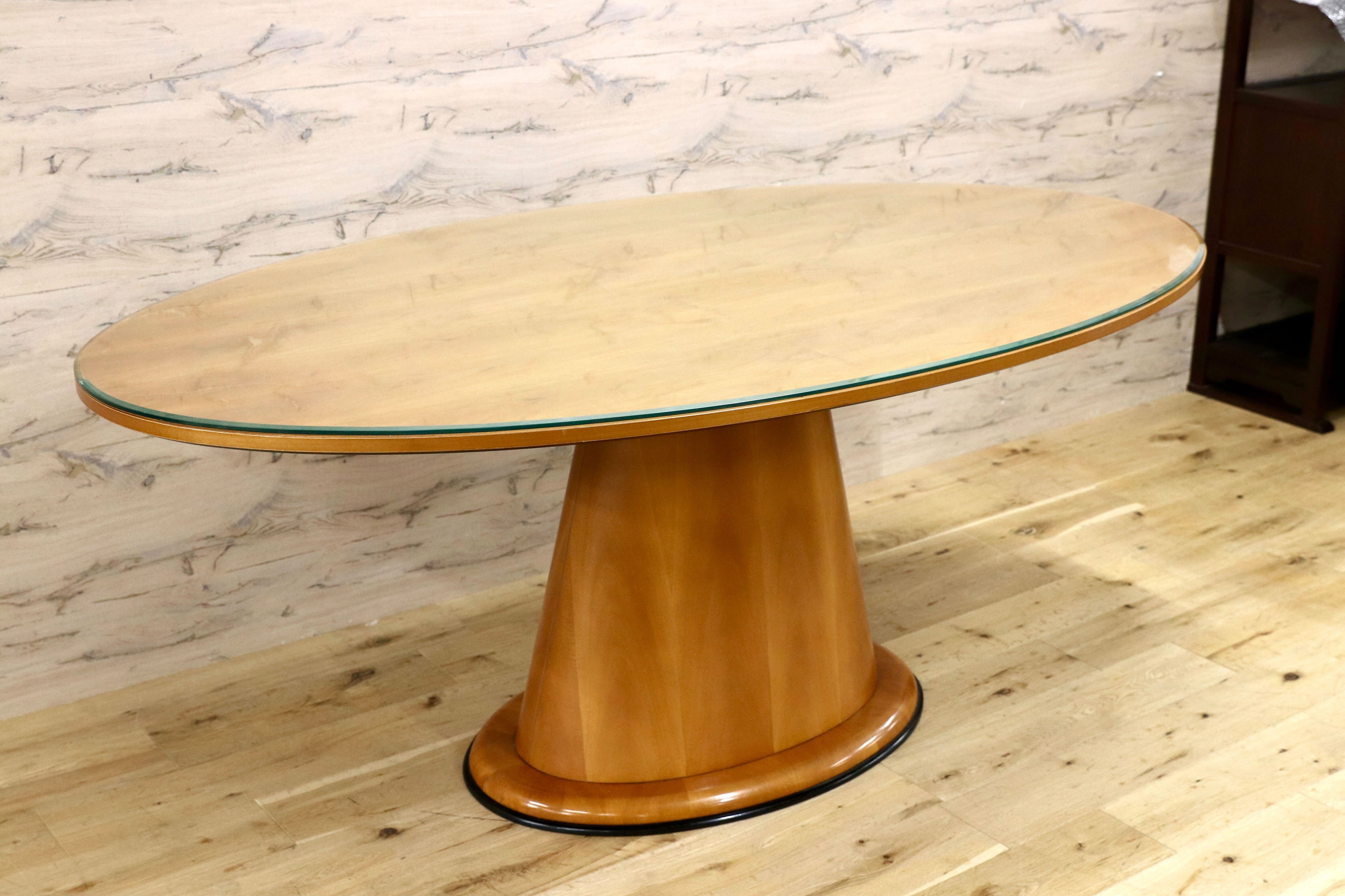 GMIH242○IDC大塚家具 イタリア製 輸入家具 ダイニングテーブル 食卓テーブル チェリー材 イタリアモダン 検）Moletta Carpanelli