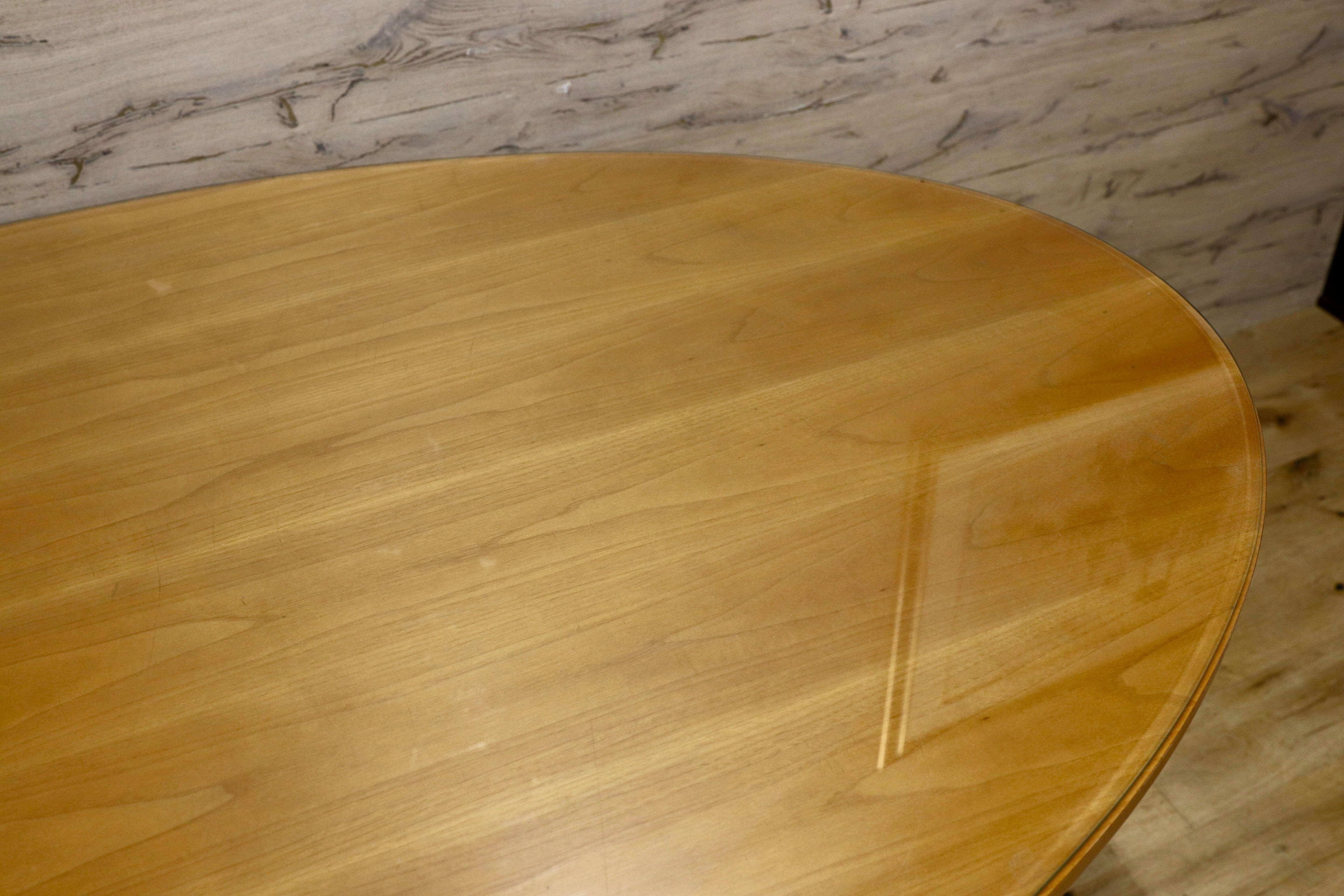 GMIH242○IDC大塚家具 イタリア製 輸入家具 ダイニングテーブル 食卓テーブル チェリー材 イタリアモダン 検）Moletta Carpanelli