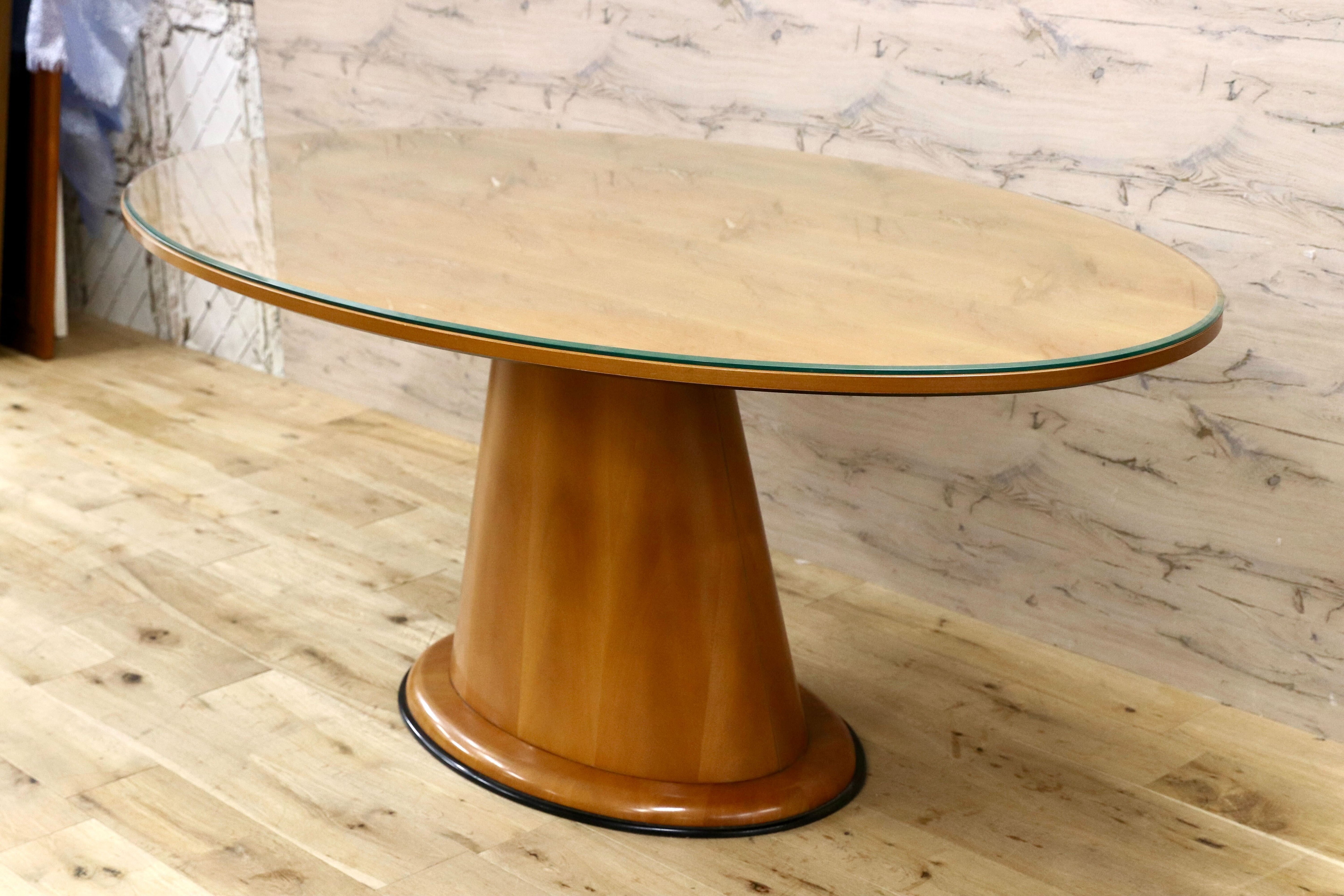 GMIH242○IDC大塚家具 イタリア製 輸入家具 ダイニングテーブル 食卓テーブル チェリー材 イタリアモダン 検）Moletta Carpanelli