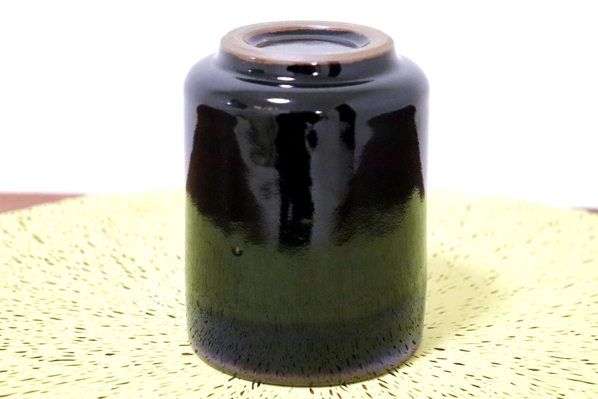 GMIO344A○陶勝窯 丹波焼 黒乳白大湯呑 市野勝 市野勝磯 陶器 工芸品 丹波篠山 未使用