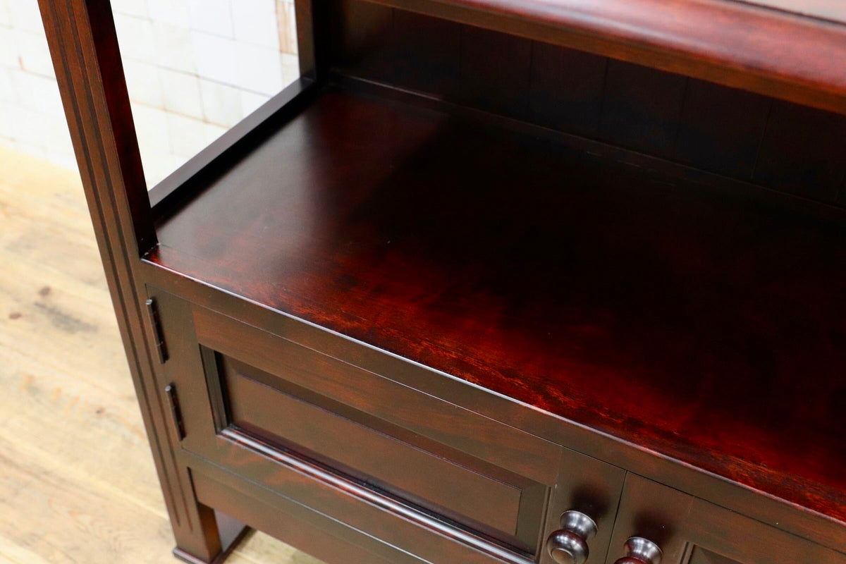 GMJK407○山室家具製作所 / 北の匠 サイドボード キャビネット カバ材 旭川家具 国産家具 民芸家具 和モダン 検）北海道民芸家具 稀少