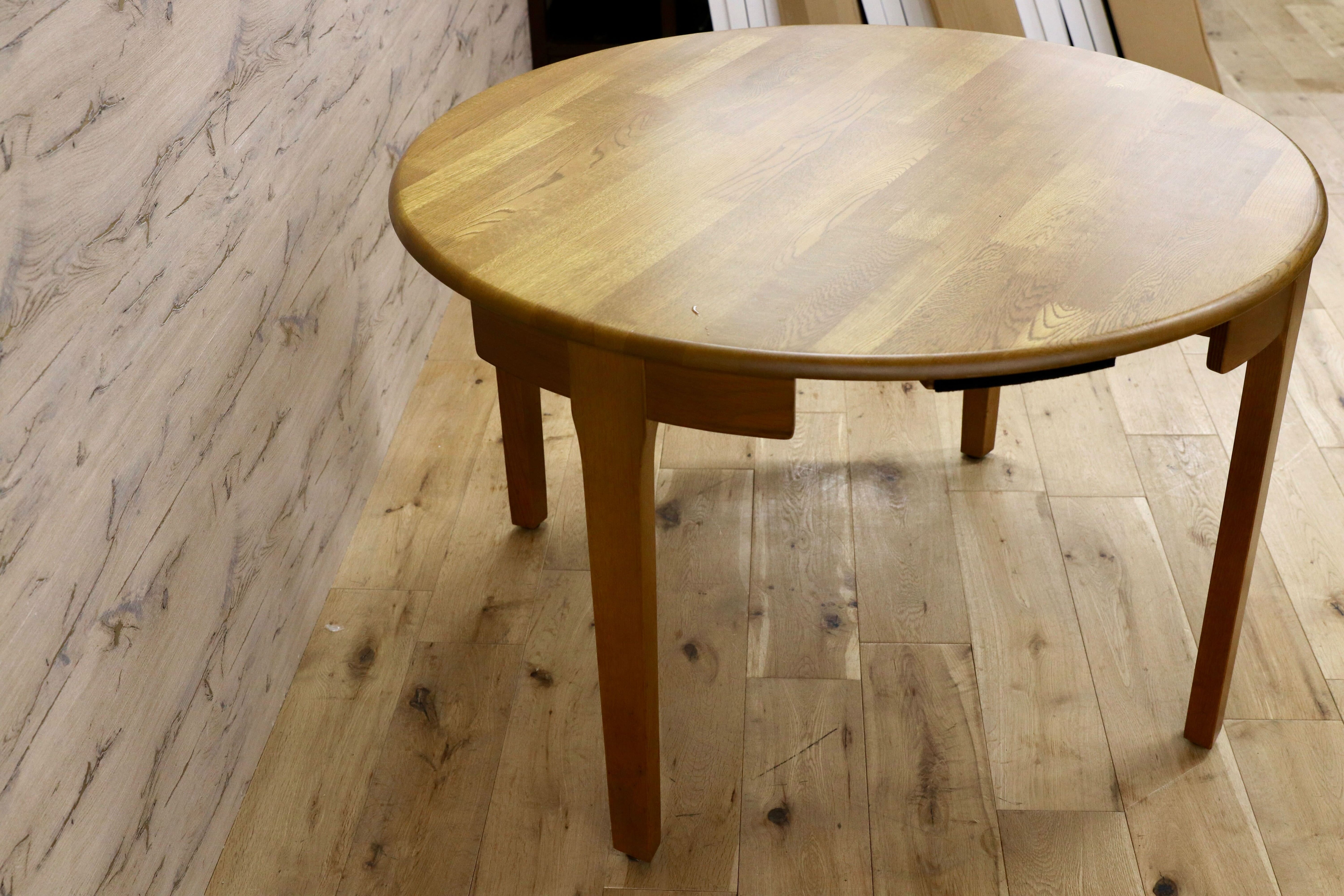 GMIH243○イバタインテリア / ibata interior ラウンドテーブル ダイニングテーブル 食卓テーブル オーク材 飛騨家具 レトロ 和モダン