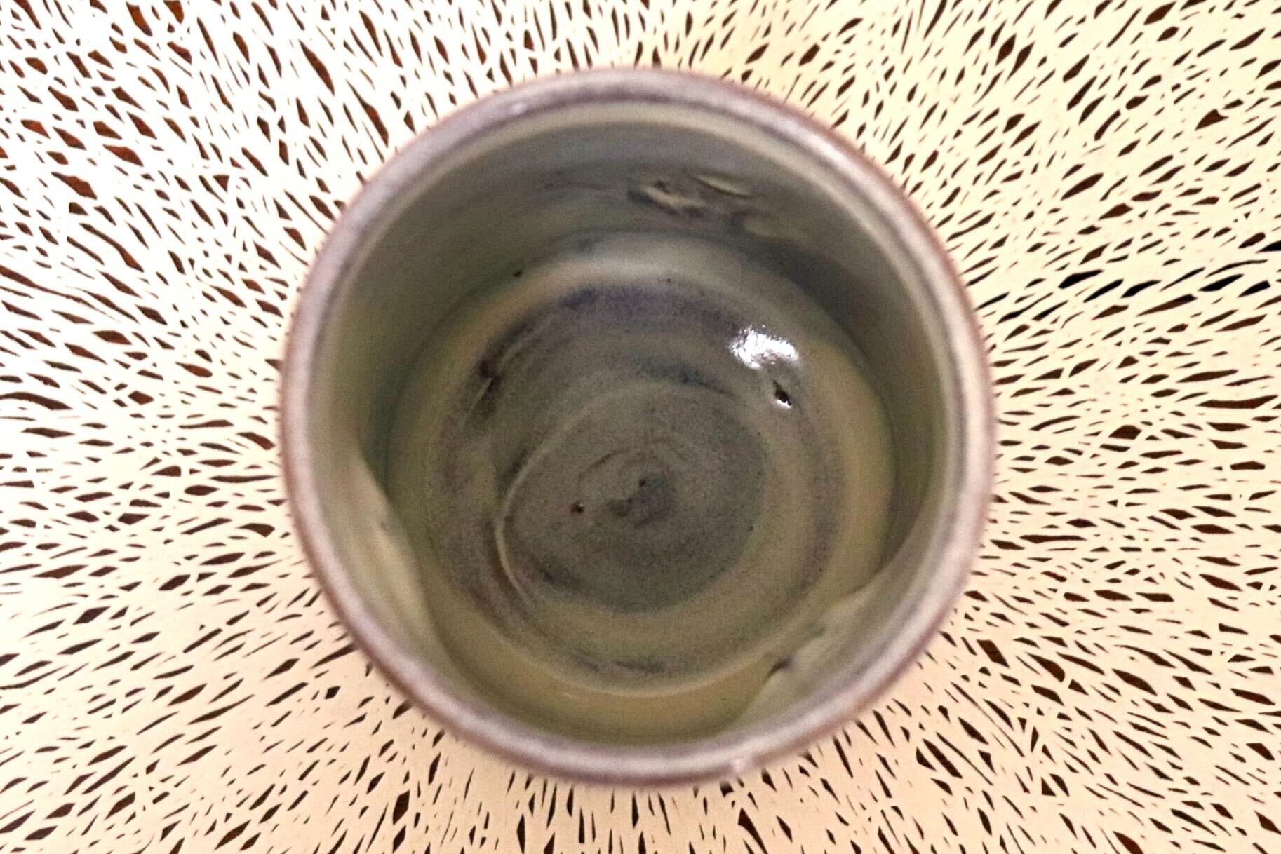 GMIO344B○陶勝窯 丹波焼 黒乳白大湯呑 市野勝 市野勝磯 陶器 工芸品 丹波篠山 未使用