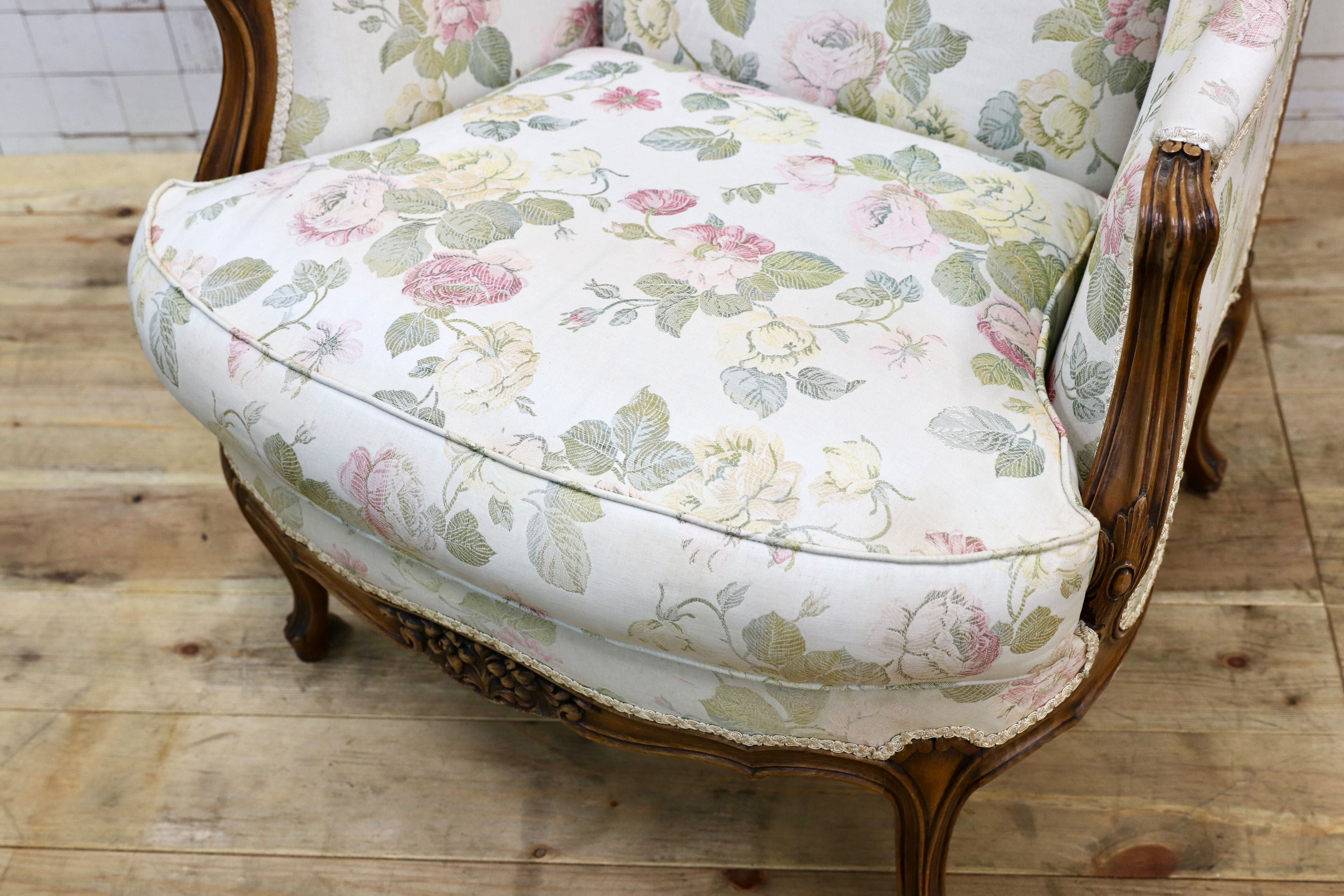 GMIK530○アンティーク サロンチェア 椅子 ラグジュアリー モダン ロココ様式 ヨーロピアン チェア 1人掛けソファ 店舗什器 ファブリック