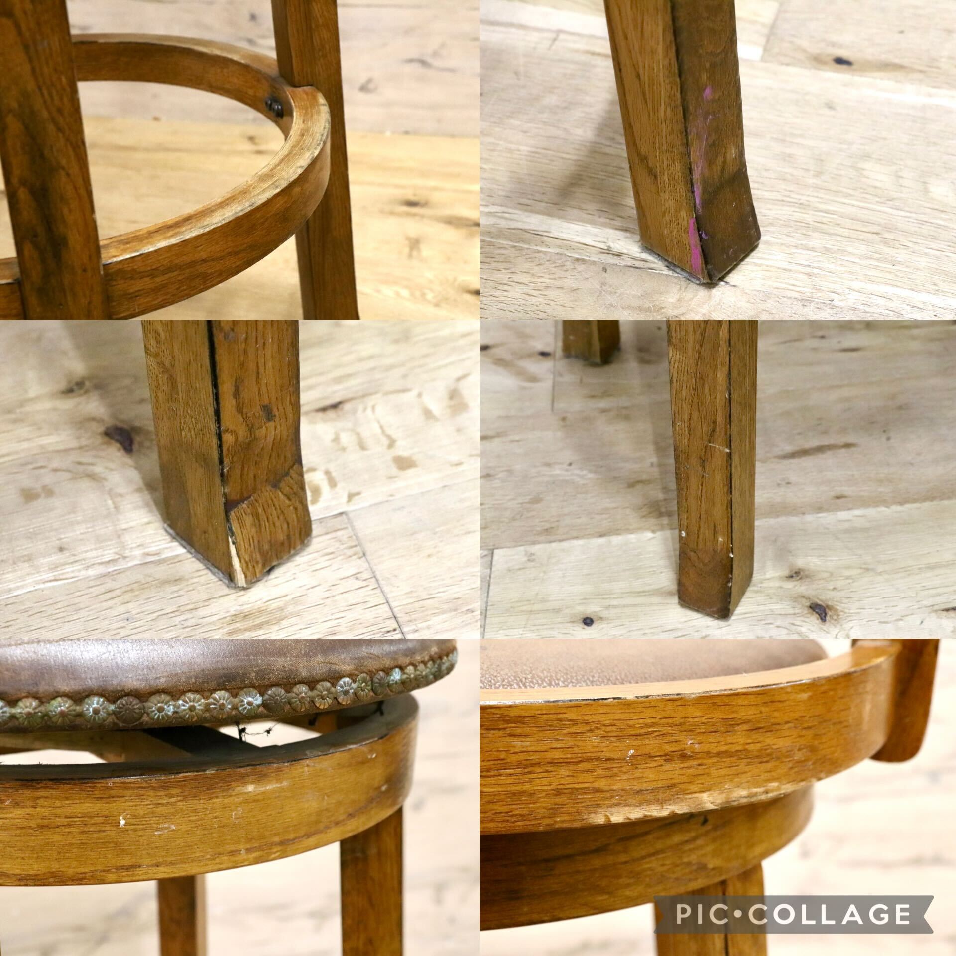 GMJK137A○カウンターチェア 回転式 ハイチェア スツールチェア バーチェア カフェチェア アンティーク レトロ カスティリアンスタイル