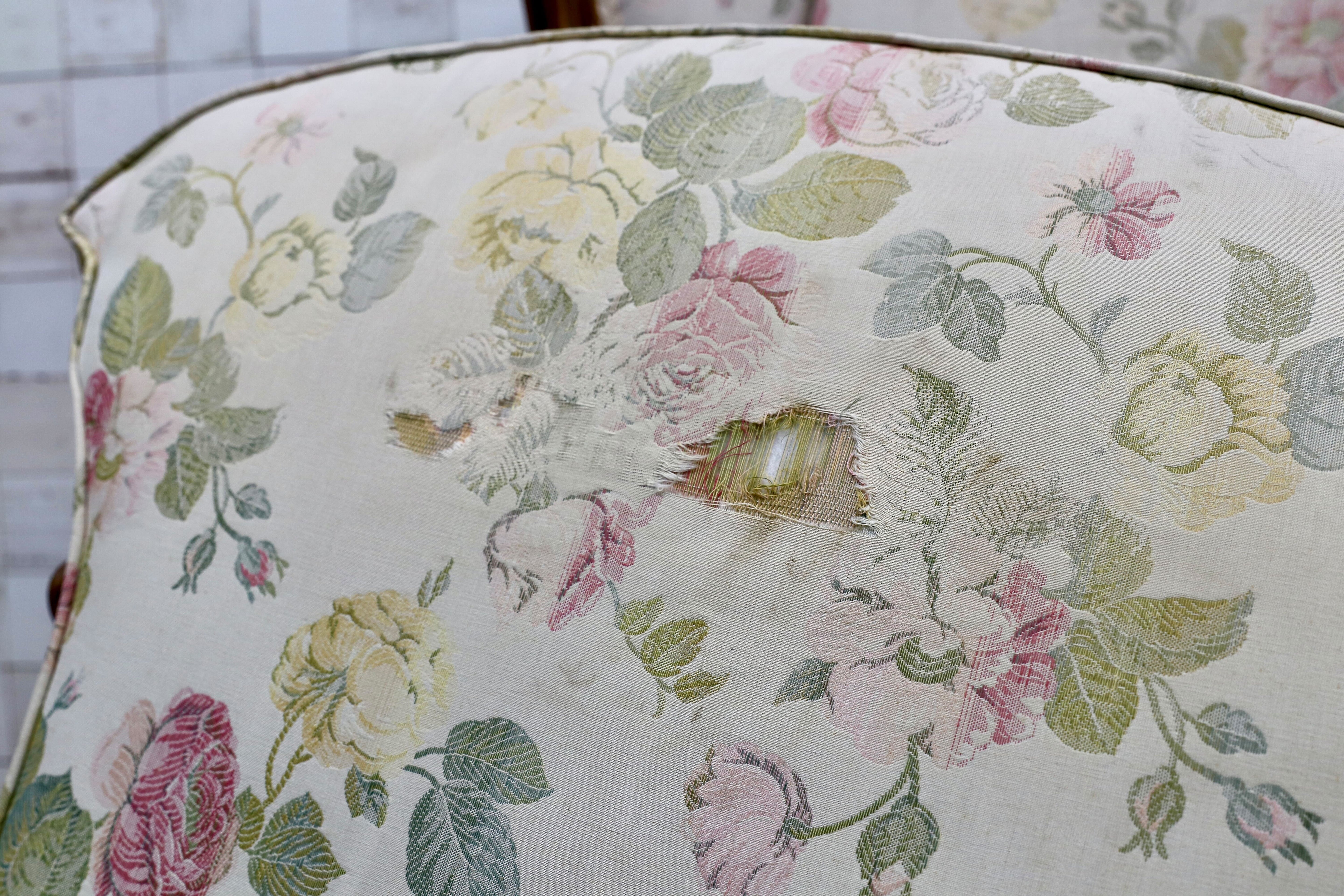 GMIK530○アンティーク サロンチェア 椅子 ラグジュアリー モダン ロココ様式 ヨーロピアン チェア 1人掛けソファ 店舗什器 ファブリック