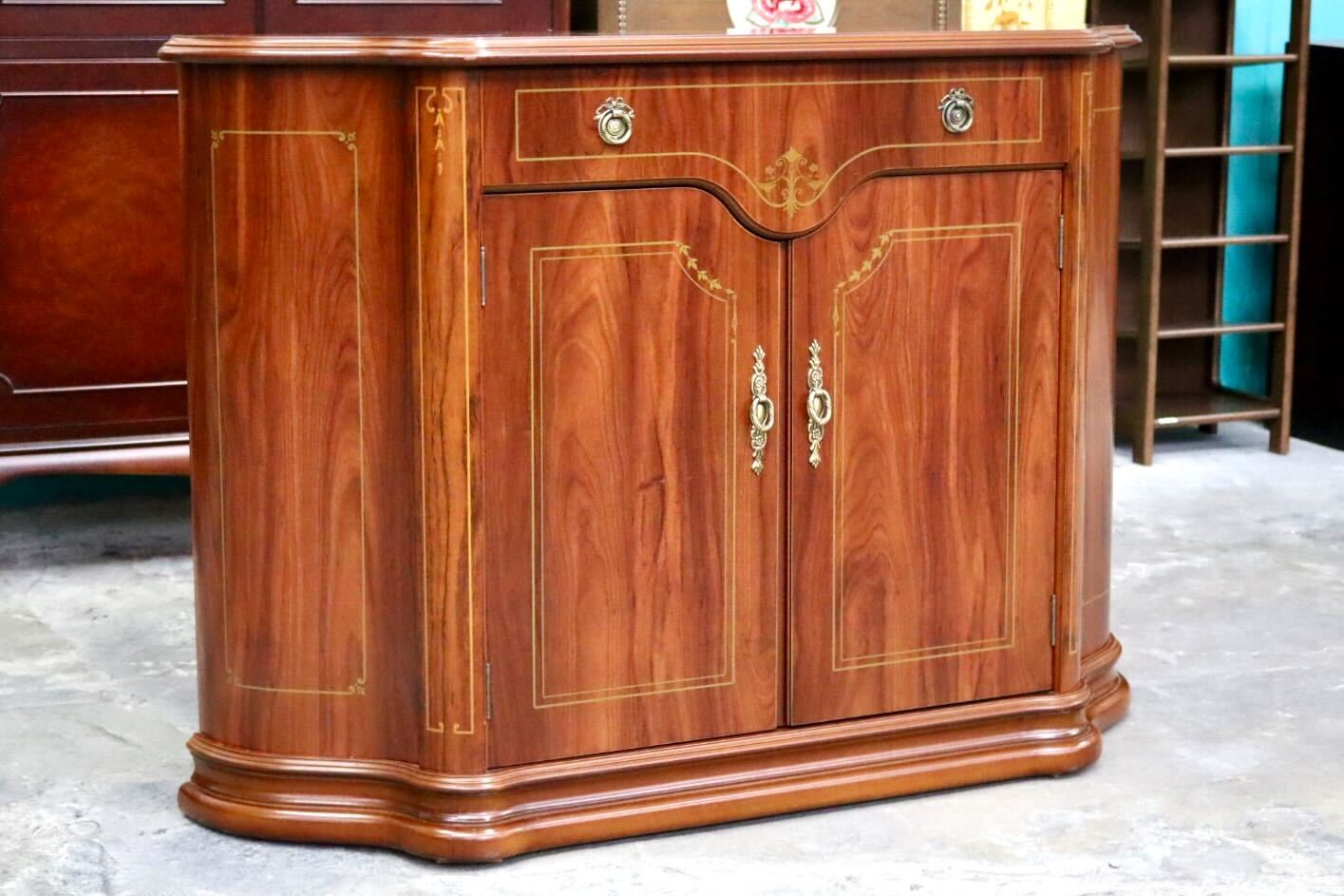 GMIH400○スペイン家具 サイドボード コンソール キャビネット 引き出し 木製 クラシック レトロ ヴィンテージ