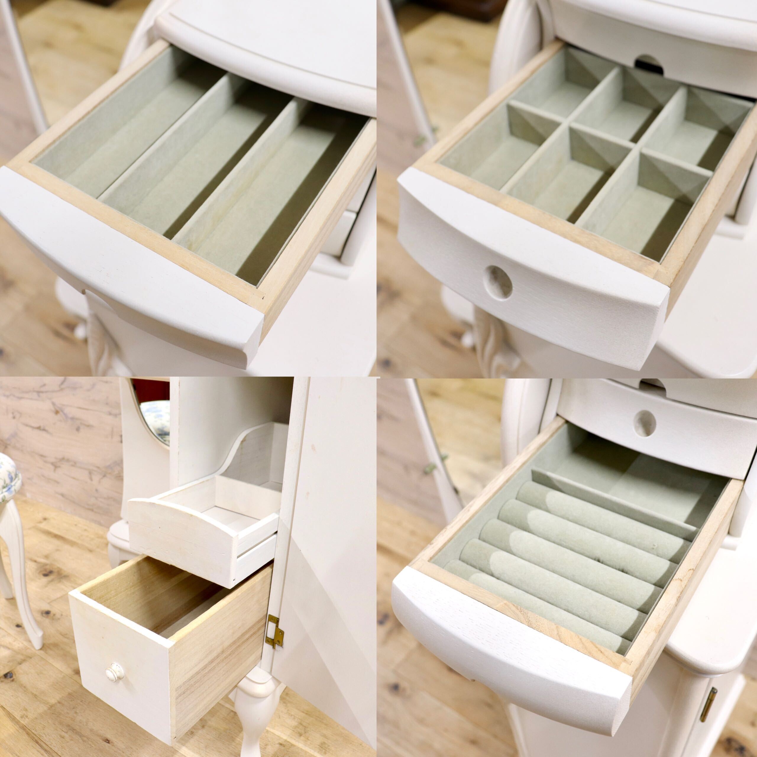 GMIS475○松永工房 カンティーニュ ドレッサー セット スツール 鏡台 アンティーク クラシック IDC大塚家具 高級家具