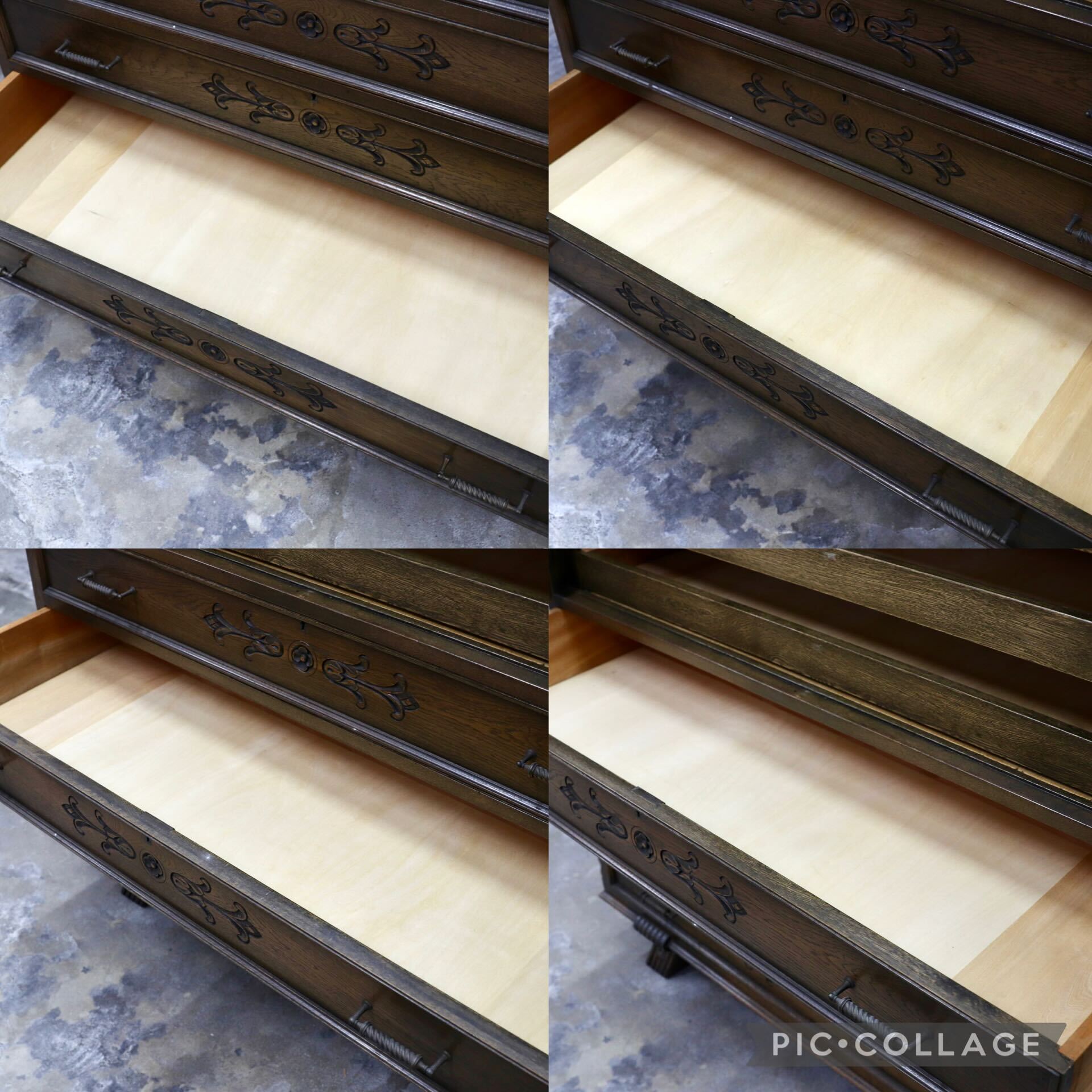 GMHK698○神戸家具 永田良介商店 チェスト 整理箪笥 箪笥 楢材 和箪笥 クラシック ヴィンテージ アンティーク 稀少