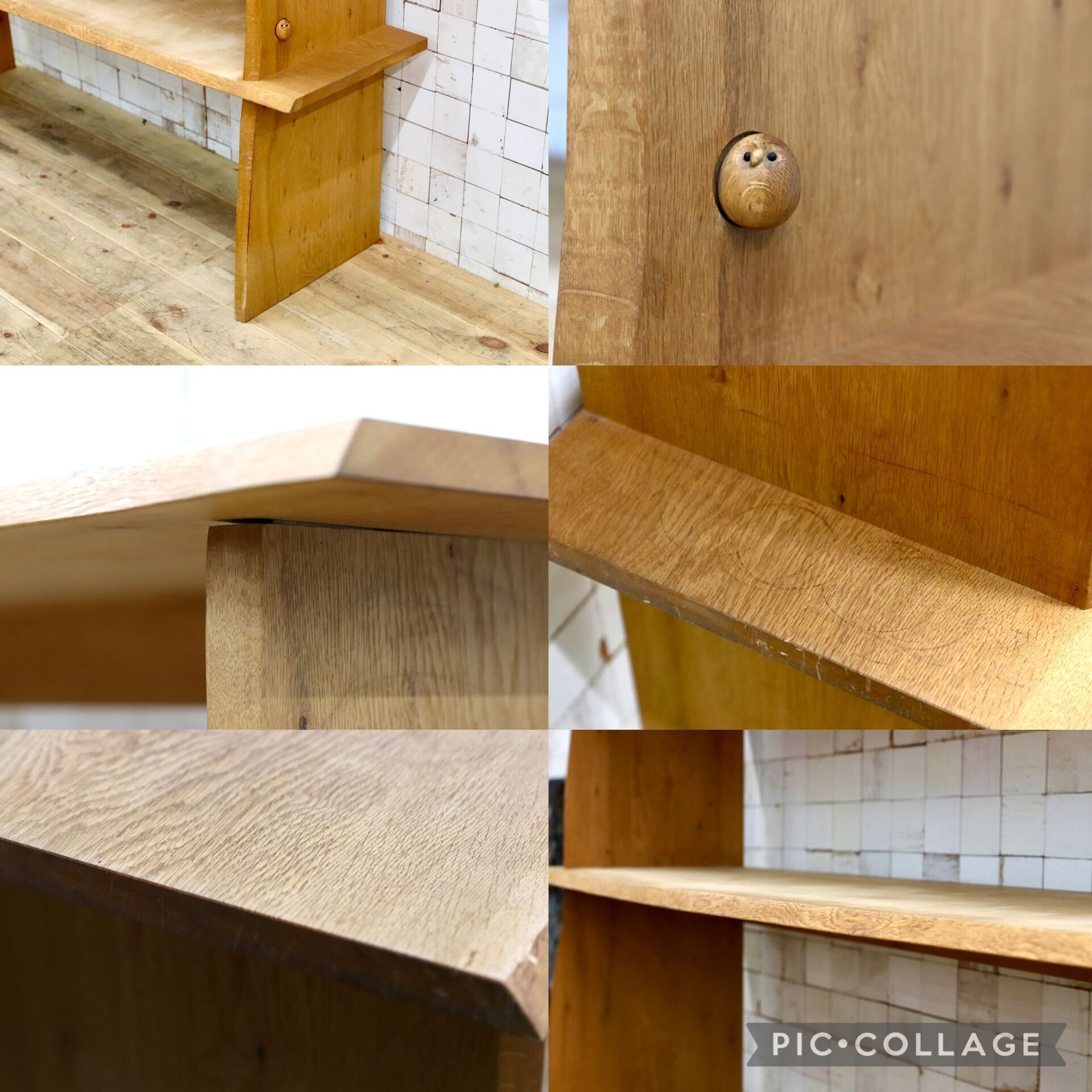 GMIK723○オーク材 オープンシェルフ ラック 棚 店舗什器 ナチュラル カントリー ヴィンテージ