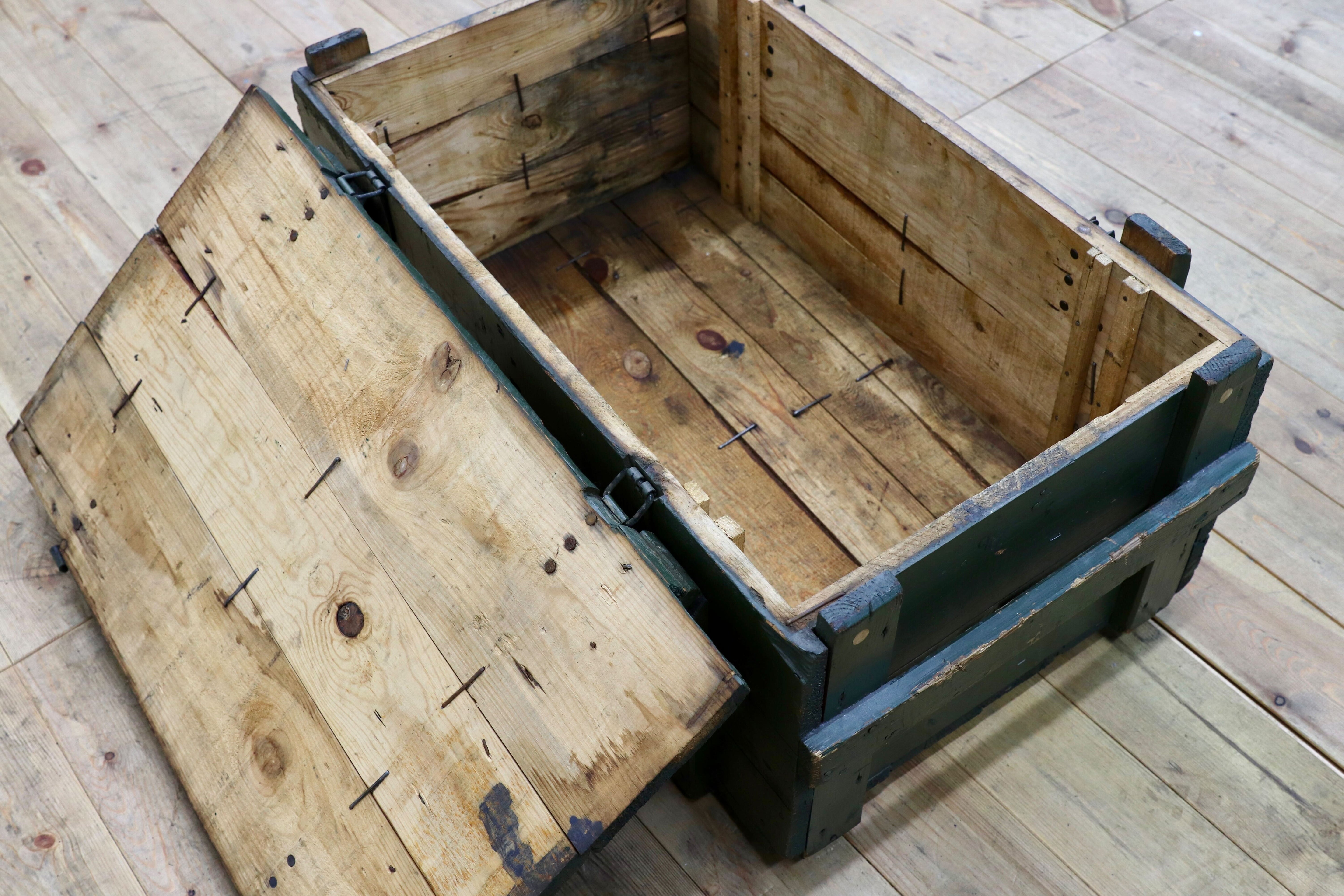 GMIK544○ミリタリー アンモボックス 弾薬庫 アンティーク ボックス 店舗什器 オブジェ