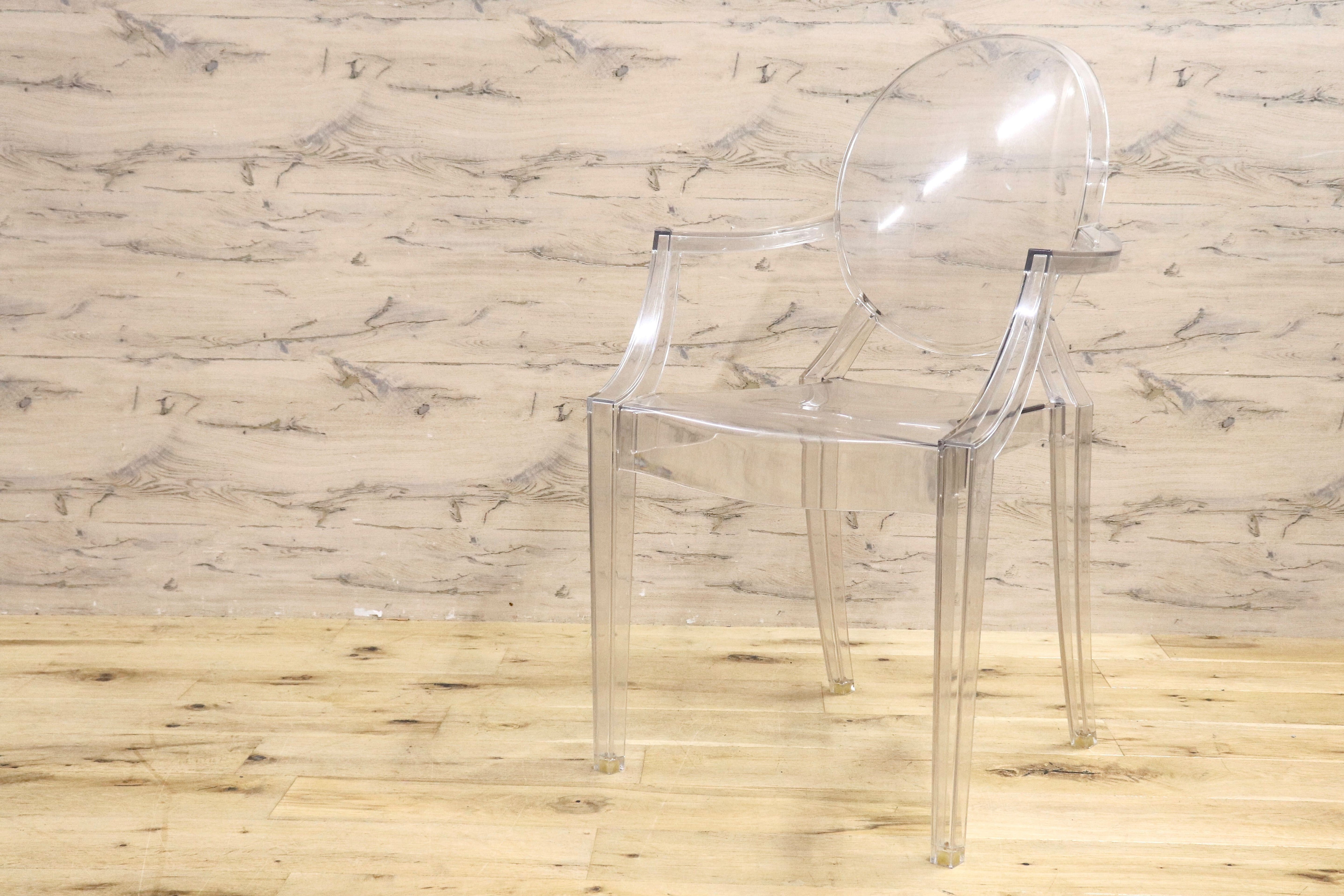 GMIK449○Kartell / カルテル LOUIS GHOST ルイゴースト スタッキングチェア ガーデンチェア 椅子 モダン