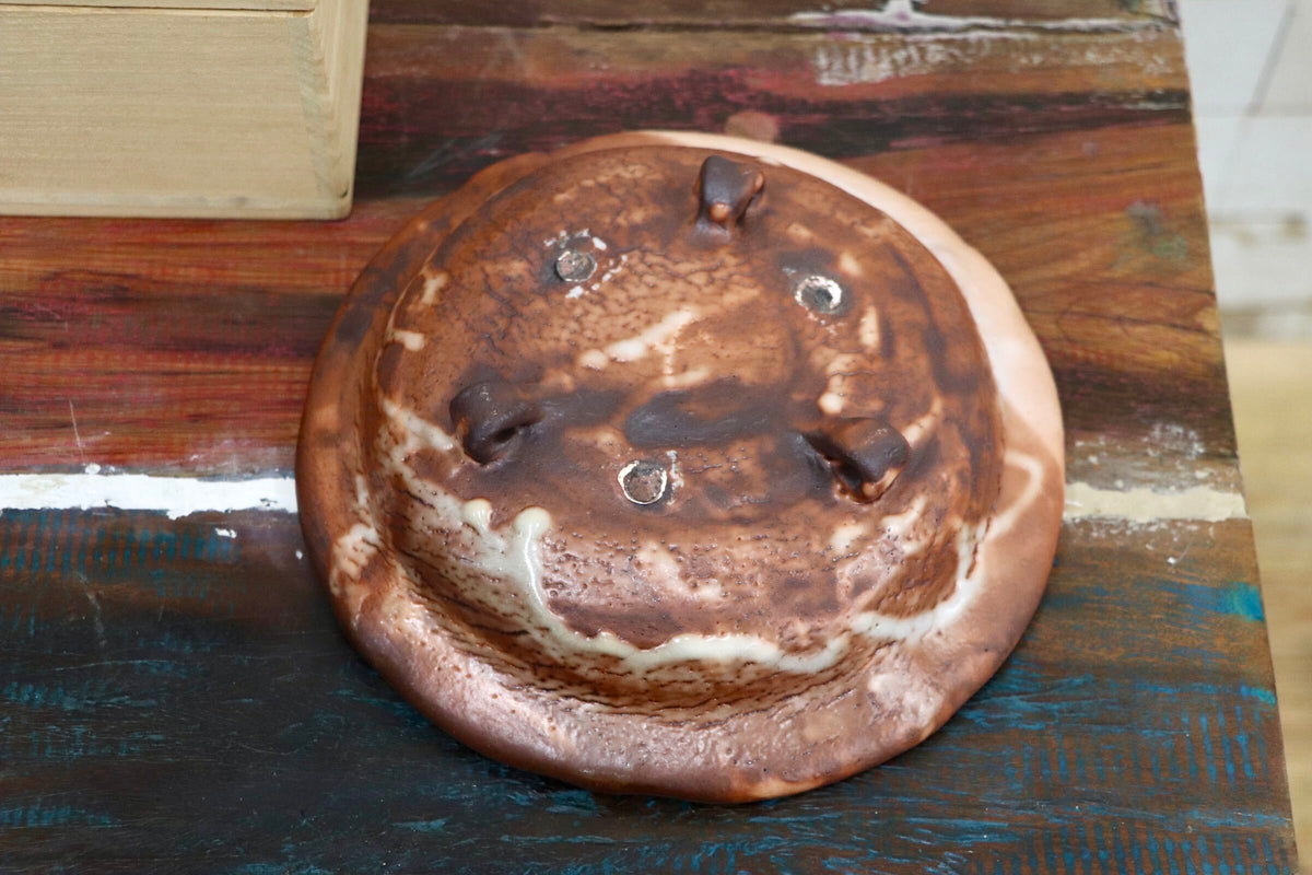 GMJO136O〇水野澤三 陽山窯 志野 菓子器 盛鉢 茶道具 美濃焼 陶芸