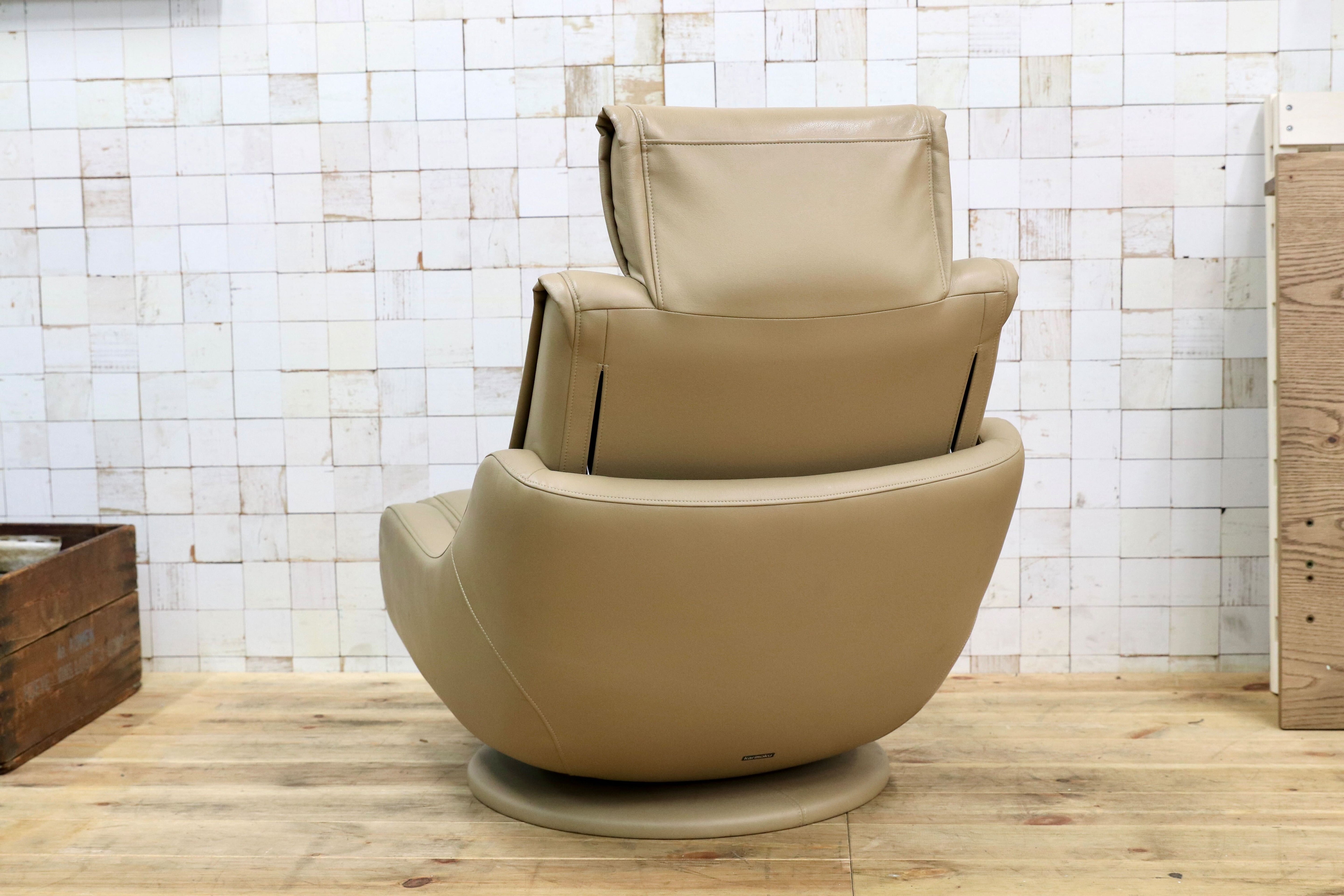 GMEH2M○karimoku / カリモク リクライニングチェア パーソナルチェア 1人掛け シングルソファ 回転椅子 ソフトレザー 合皮