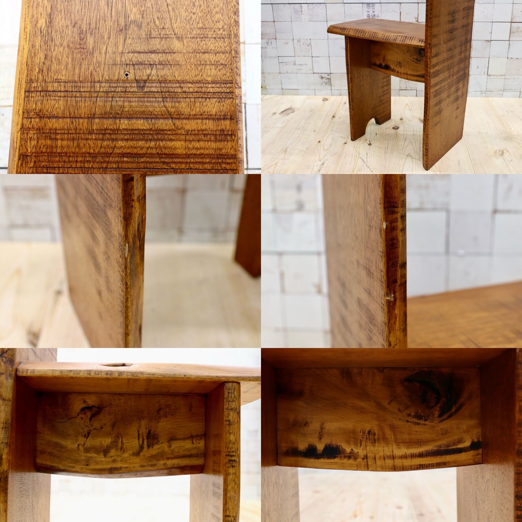 GMGT114○一枚板 工芸品 サイドチェア 飾り椅子 オブジェ 無垢材 和モダン