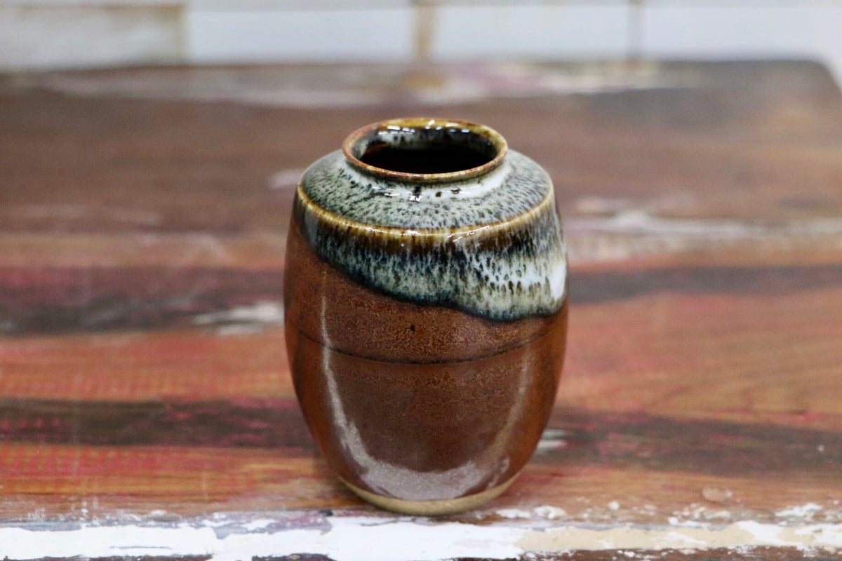GMJO136V〇京焼 龍谷窯 宮川香雲作 肩衝茶入 茶道具 共箱付