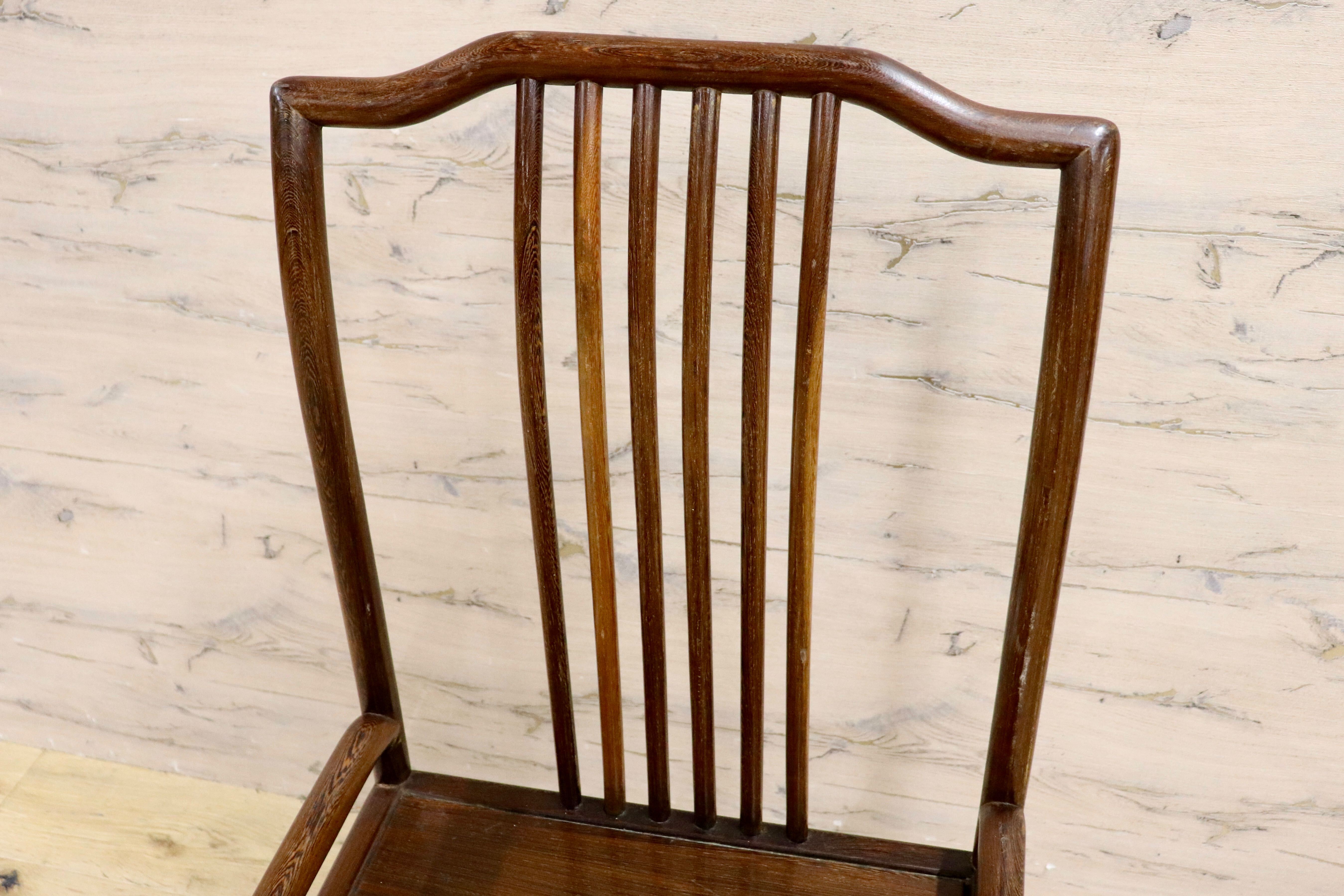 GMHS378C○唐木家具 鉄刀木 ダイニングチェア 食卓椅子 セミアームチェア