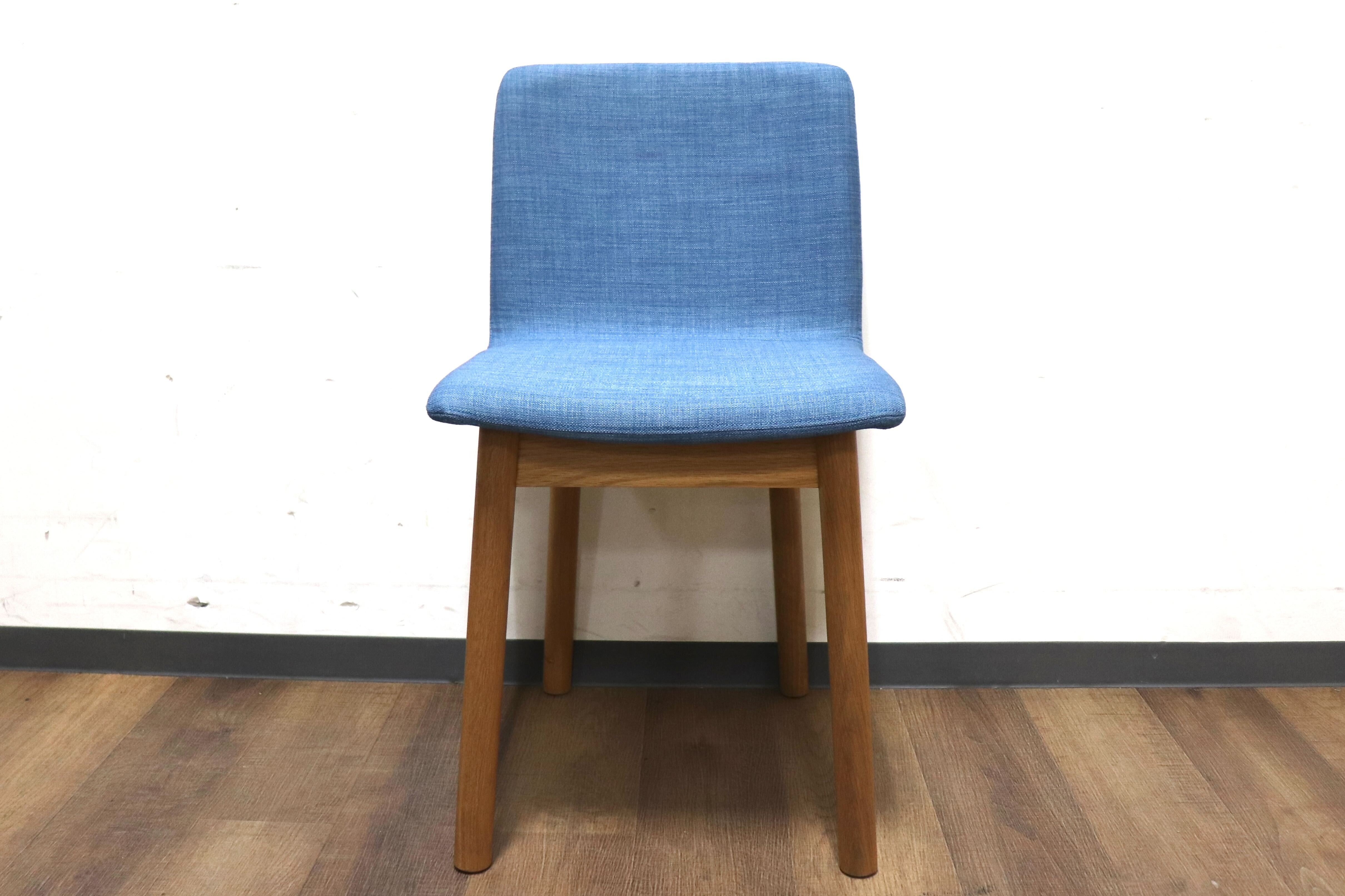 GMHK357A○IDEE / イデー STILT CHAIR スティルト チェア ダイニングチェア 食卓椅子 ファブリック ブルー オーク材 定価約3万 展示品