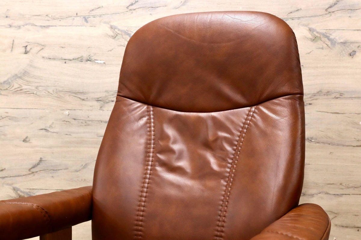 GMJS261○EKORNES / エコーネス Stressless Consul ストレスレス コンサル リクライニングチェア 本革 ブラウン ノルウェー製 北欧家具