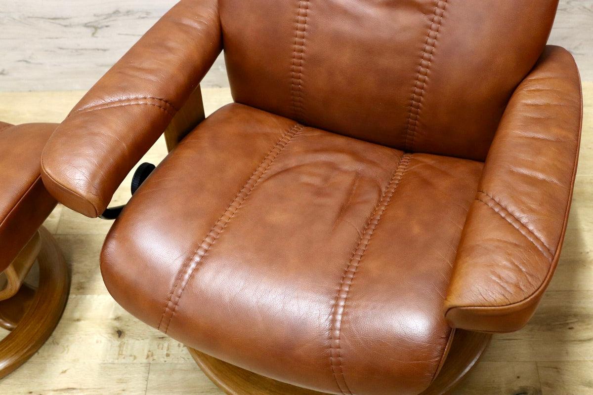 GMJS261○EKORNES / エコーネス Stressless Consul ストレスレス コンサル リクライニングチェア 本革 ブラウン ノルウェー製 北欧家具