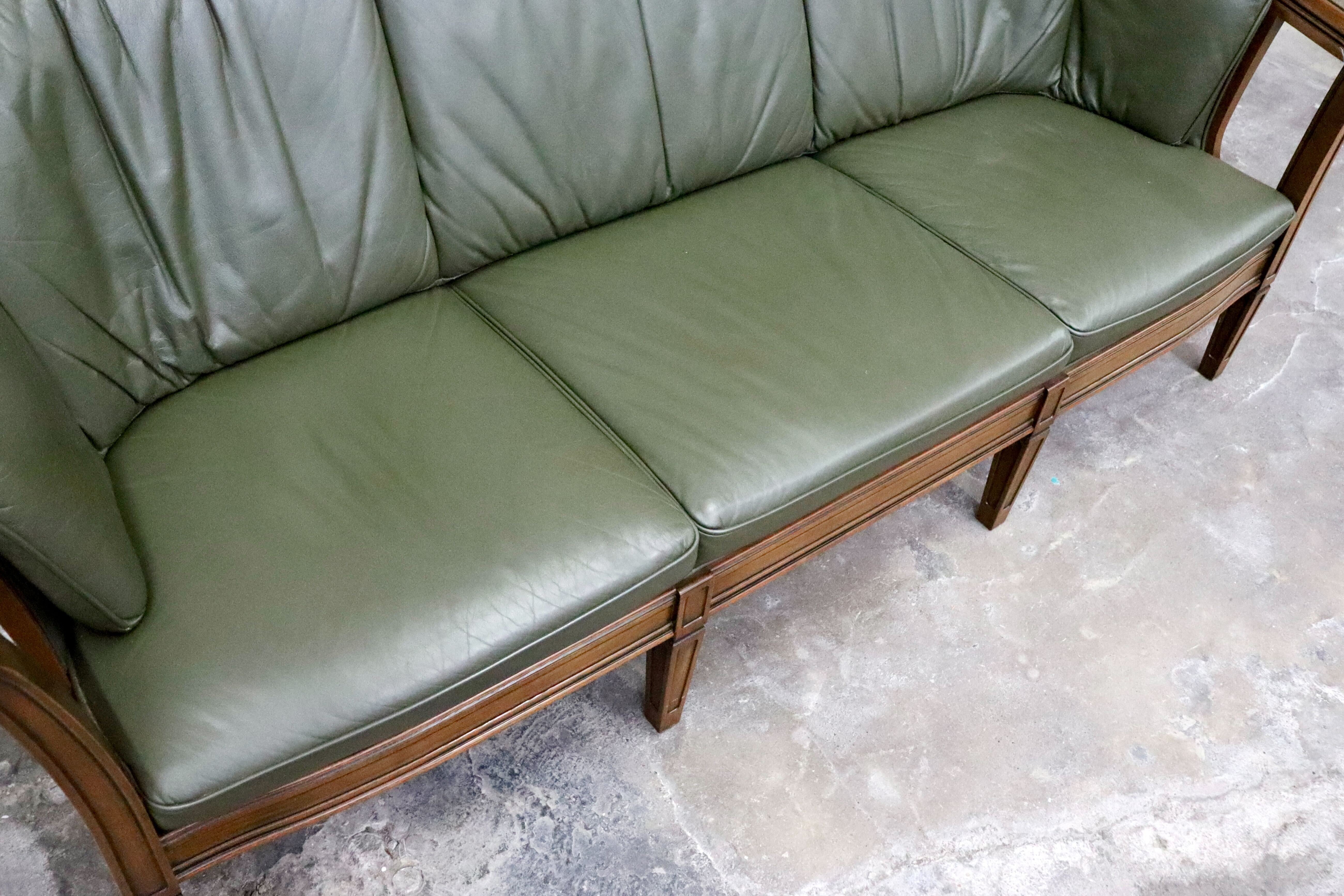 GMIS390○maruni / マルニ ROYAL ロイヤル 地中海 シャルル 3人掛けソファ トリプルソファ 本革 クラシック マルニ最高峰 定価約85万