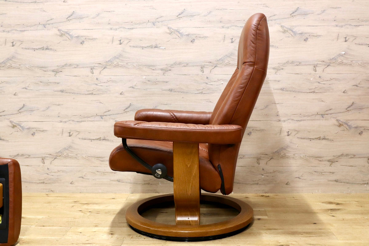GMJS261○EKORNES / エコーネス Stressless Consul ストレスレス コンサル リクライニングチェア 本革 ブラウン ノルウェー製 北欧家具