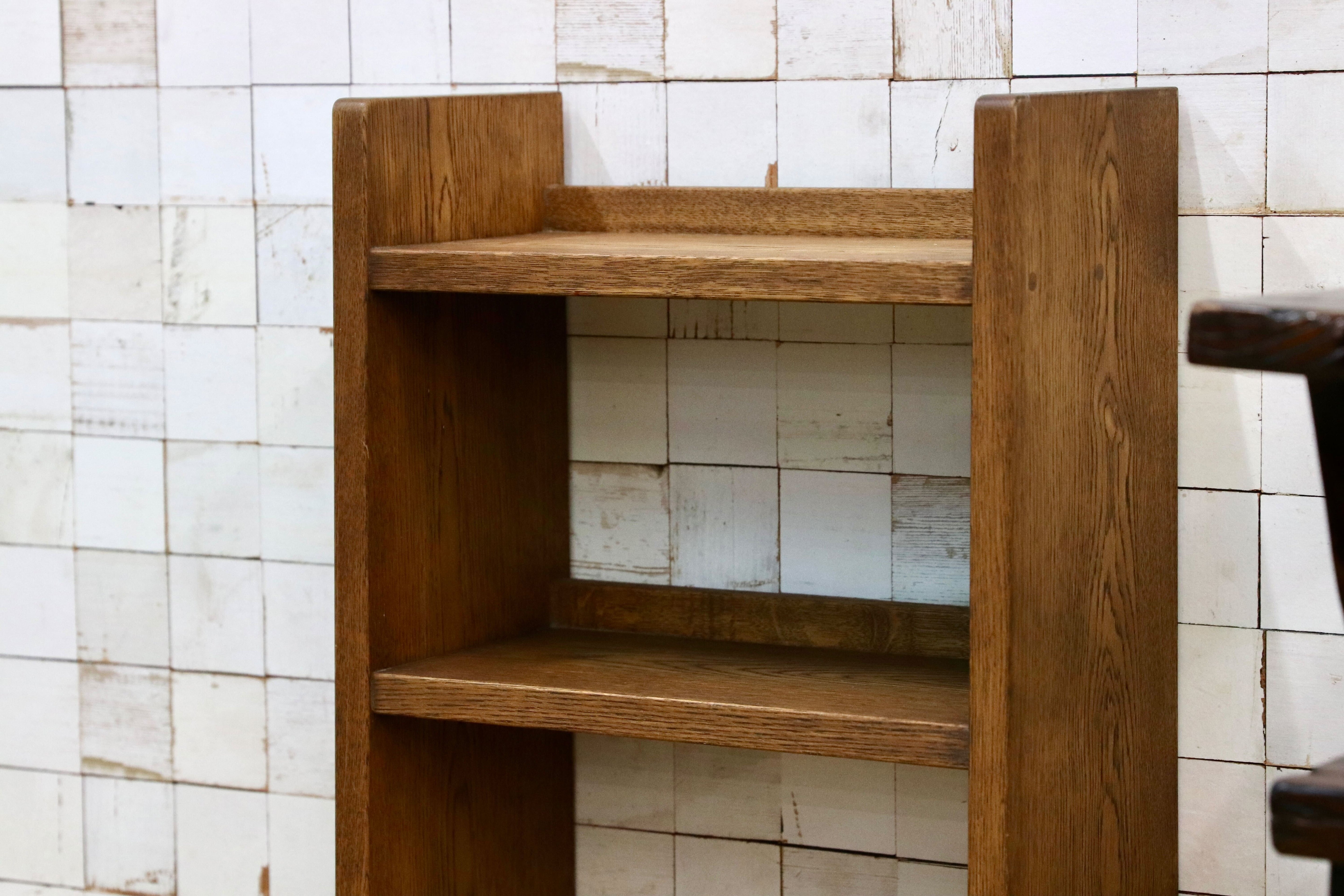 GMIH281○楢無垢材 ラダーシェルフ 民藝 和製アンティーク 棚 本棚 ブックシェルフ ラック 飾り棚