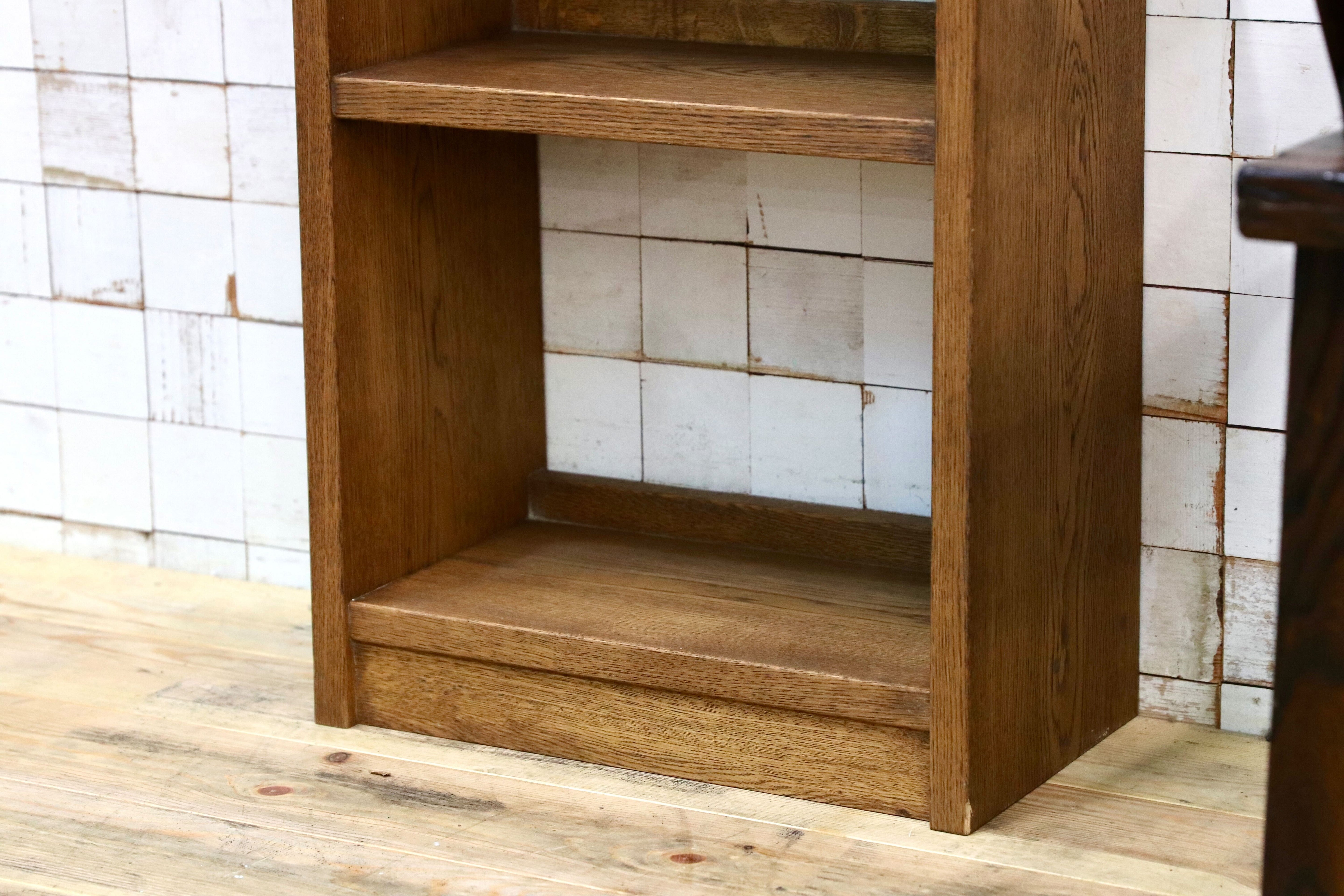 GMIH281○楢無垢材 ラダーシェルフ 民藝 和製アンティーク 棚 本棚 ブックシェルフ ラック 飾り棚